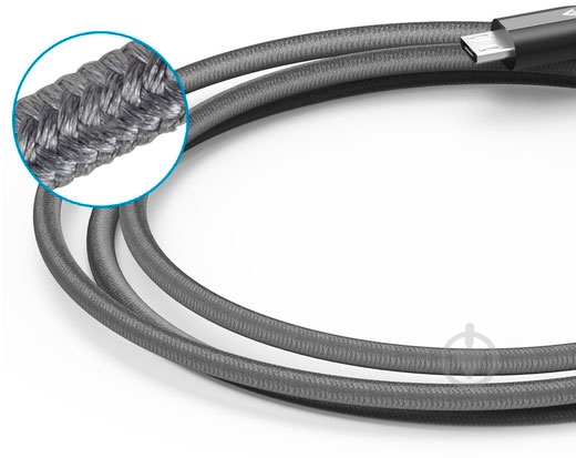 Кабель Anker USB – microUSB 1.8 м серый (A8143HA1) Power Line - фото 2