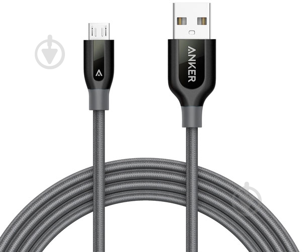 Кабель Anker USB – microUSB 1.8 м серый (A8143HA1) Power Line - фото 1