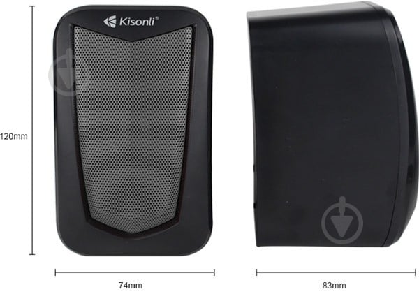Акустическая система Kisonli KS-06/23408 2.0 black - фото 4
