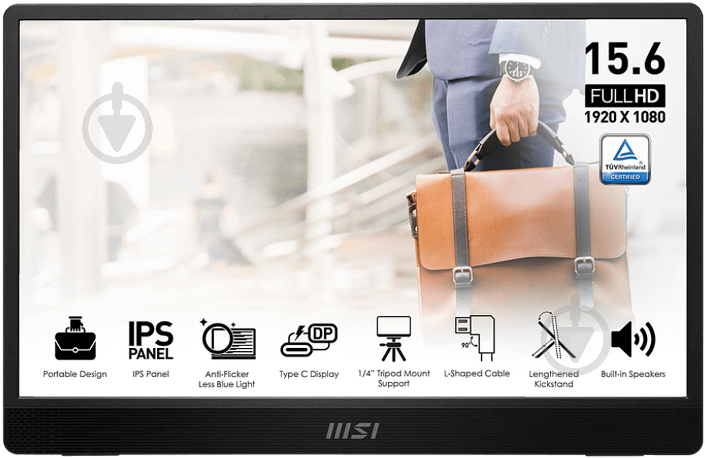Монитор MSI PRO MP161-E2U 15,6" (9S6-3PB70H-045) - фото 1 Монитор MSI PRO MP161-E2U 15,6" (9S6-3PB70H-045) - фото 1