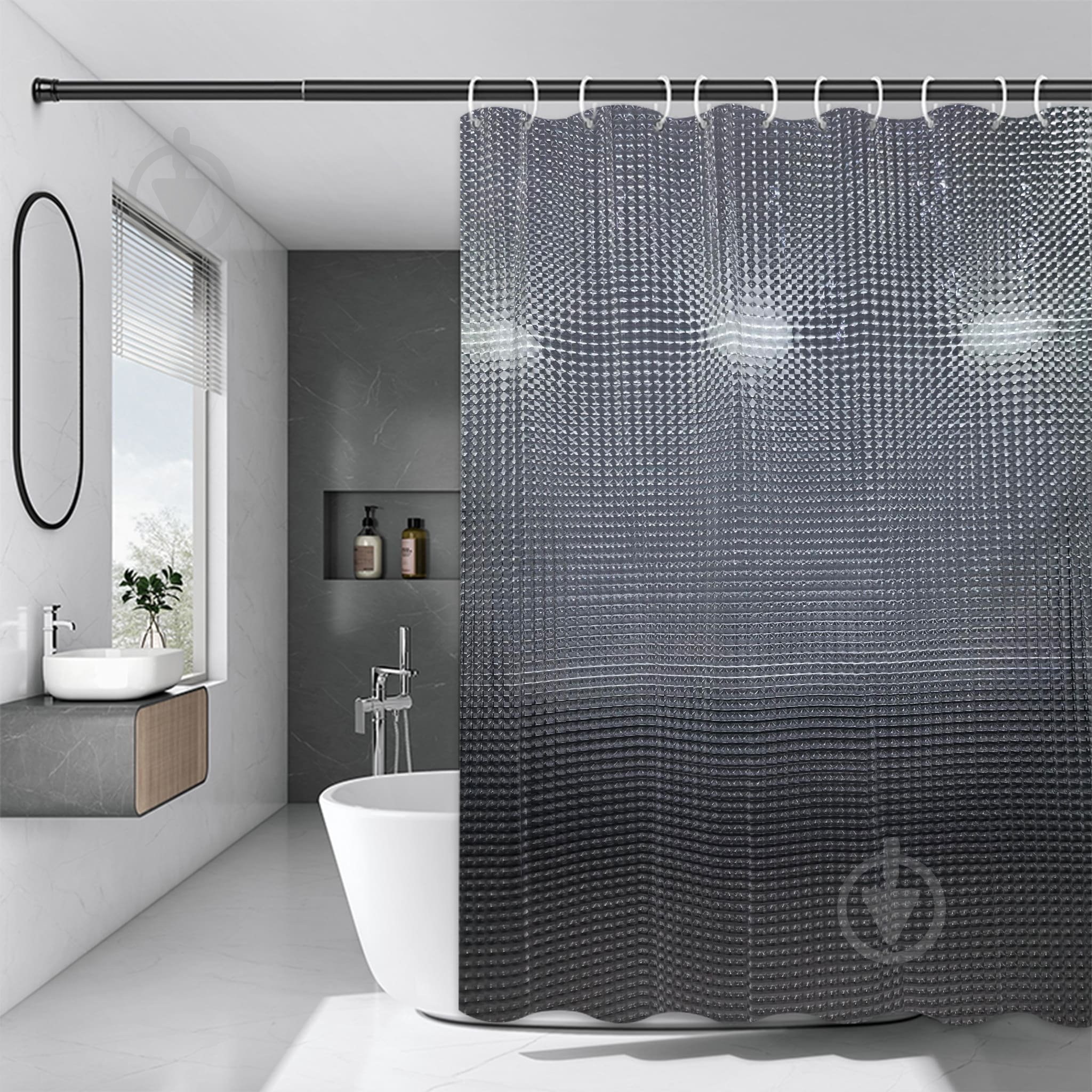 Шторка для ванни Rapal 3D Bubbles, 180х180 см - фото 1 Шторка для ванни Rapal 3D Bubbles, 180х180 см - фото 1