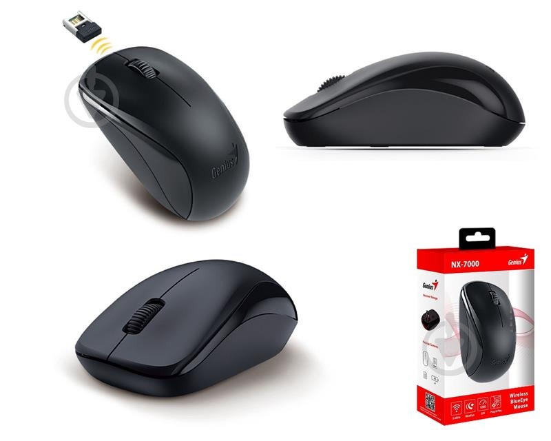 Мышь Genius NX-7000 WL black (31030016400) - фото 4
