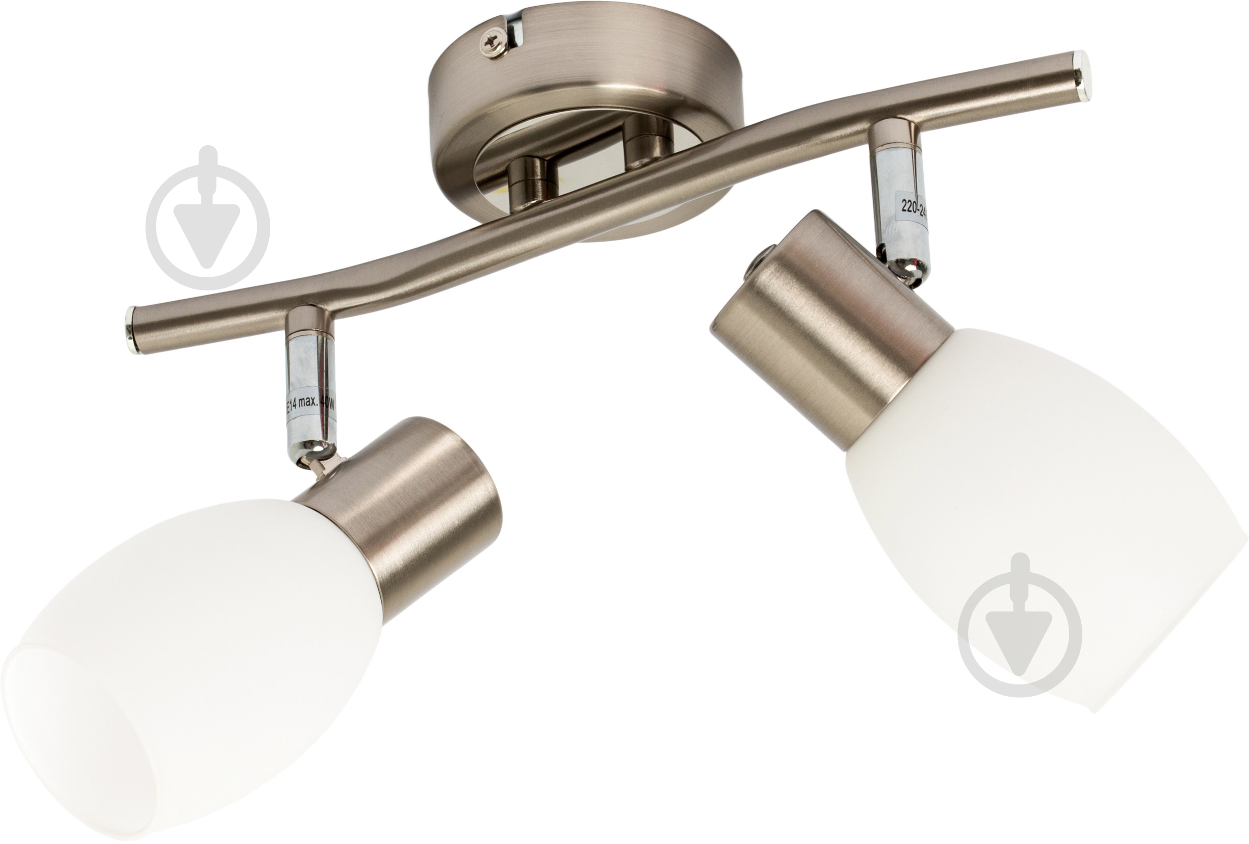 Спот Accento lighting 2x40 Вт E14 никельсатин ALIN-Quadra-2 - фото 2 Спот Accento lighting 2x40 Вт E14 никельсатин ALIN-Quadra-2 - фото 2