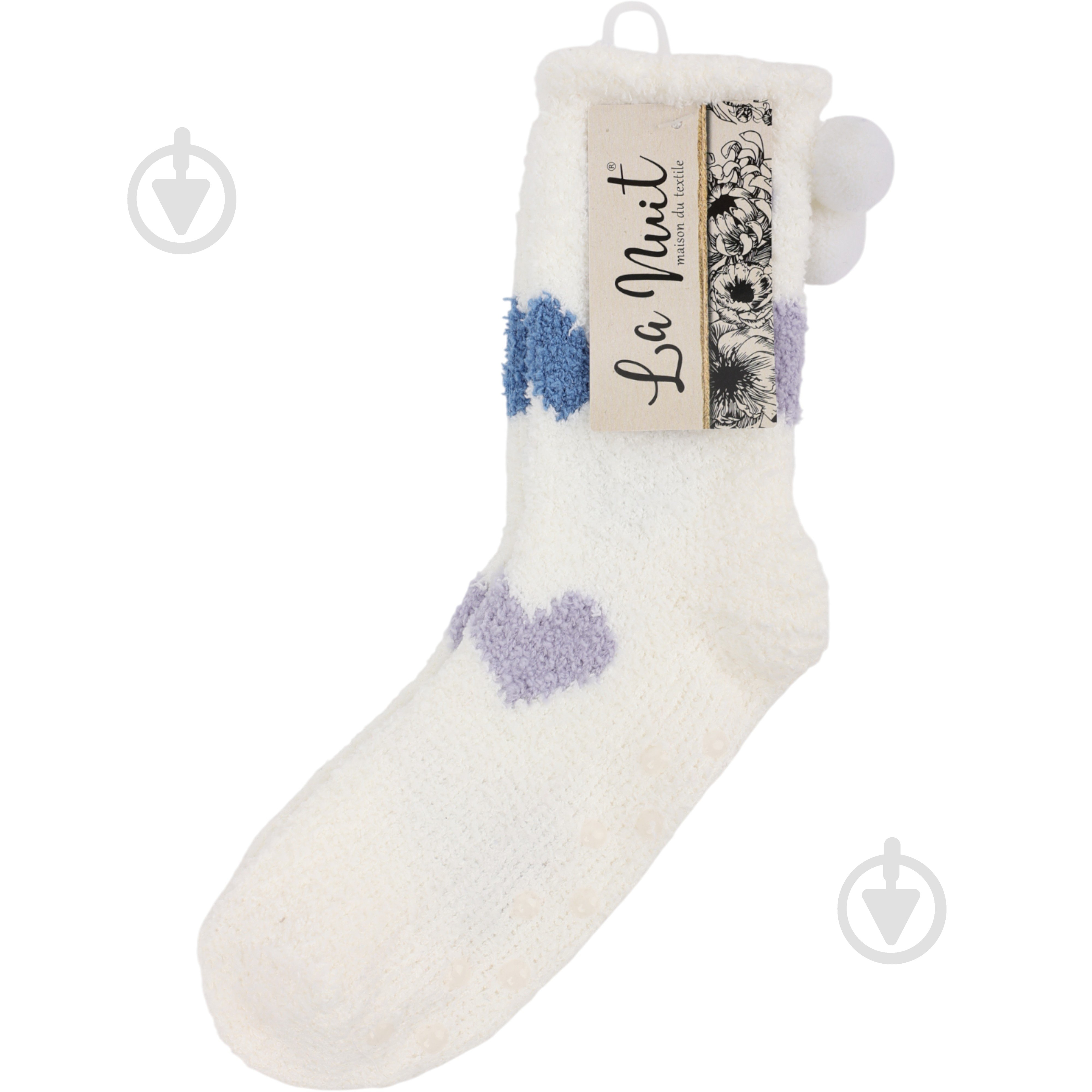 Носки женские La Nuit Home Сердечка р.one size голубой 1 шт. - фото 2 Носки женские La Nuit Home Сердечка р.one size голубой 1 шт. - фото 2