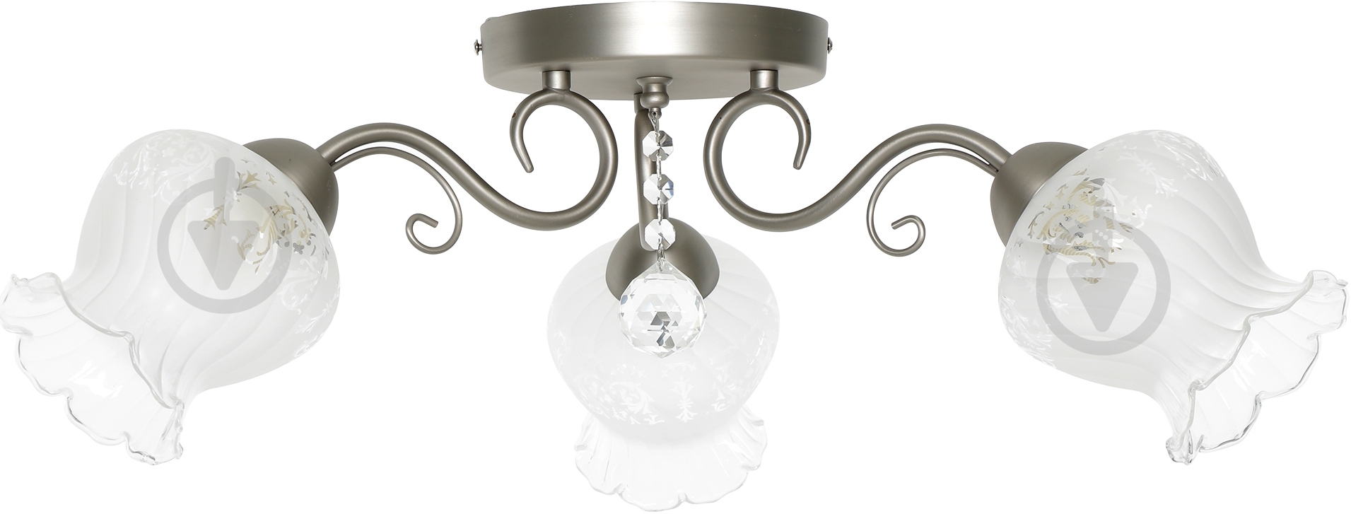 Люстра стельова Accento lighting Gracia 3xE14 нікель/сатин ALSQ-MD37417/3 - фото 2