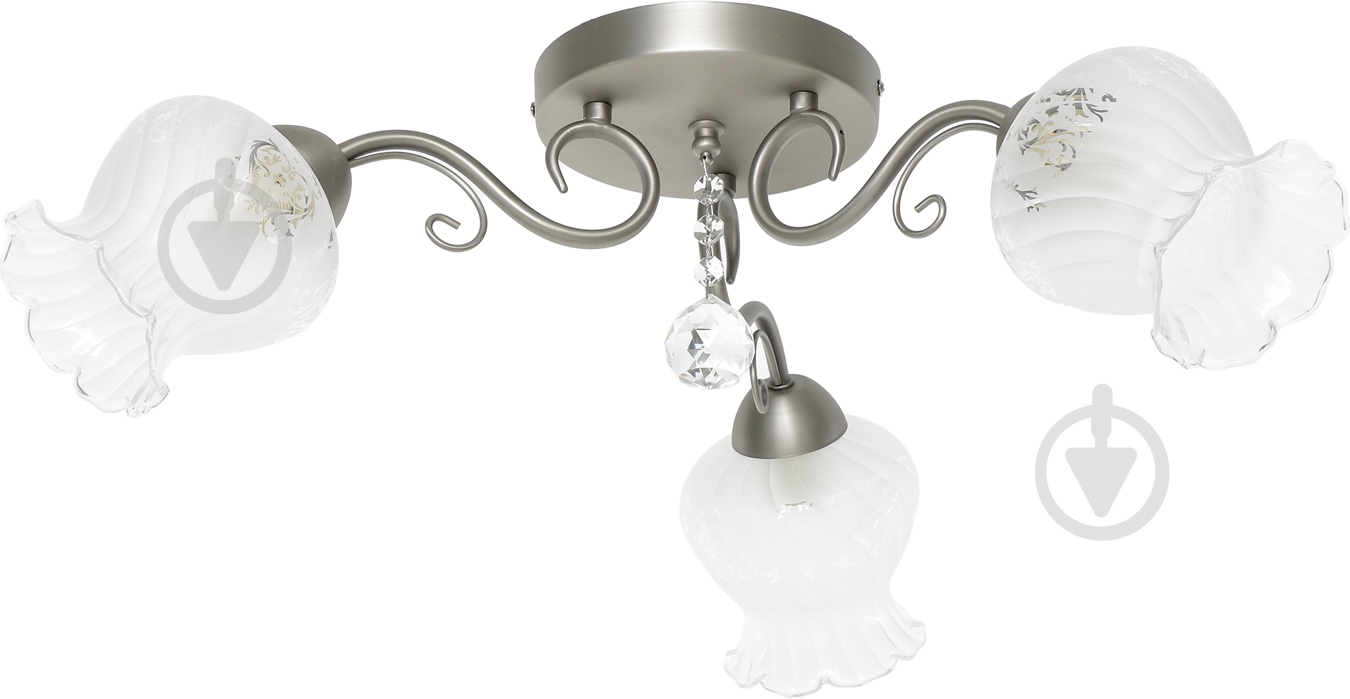 Люстра стельова Accento lighting Gracia 3xE14 нікель/сатин ALSQ-MD37417/3 - фото 1