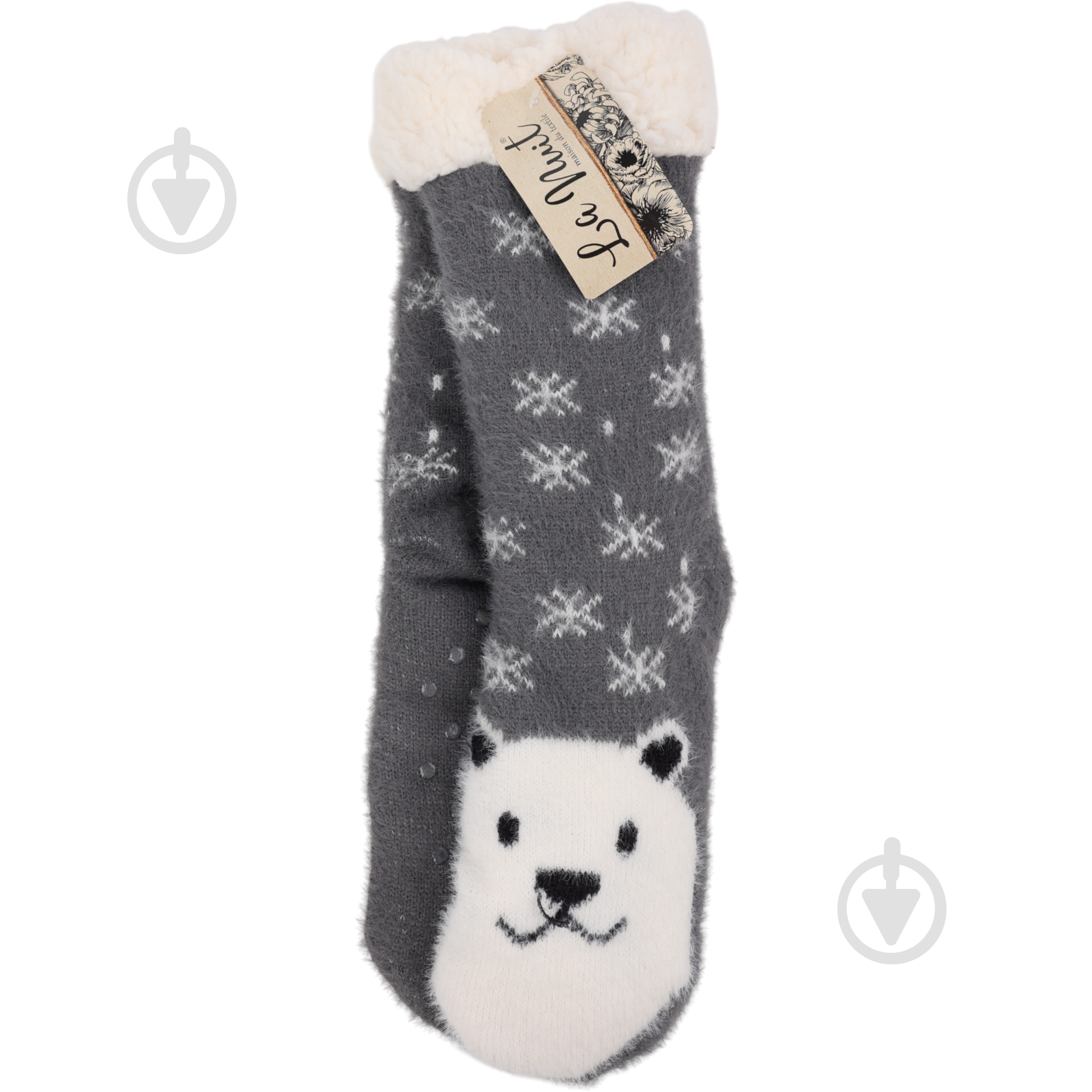 Шкарпетки жіночі La Nuit Home Білий ведмідь р.one size сірий 1 шт. - фото 2 Шкарпетки жіночі La Nuit Home Білий ведмідь р.one size сірий 1 шт. - фото 2