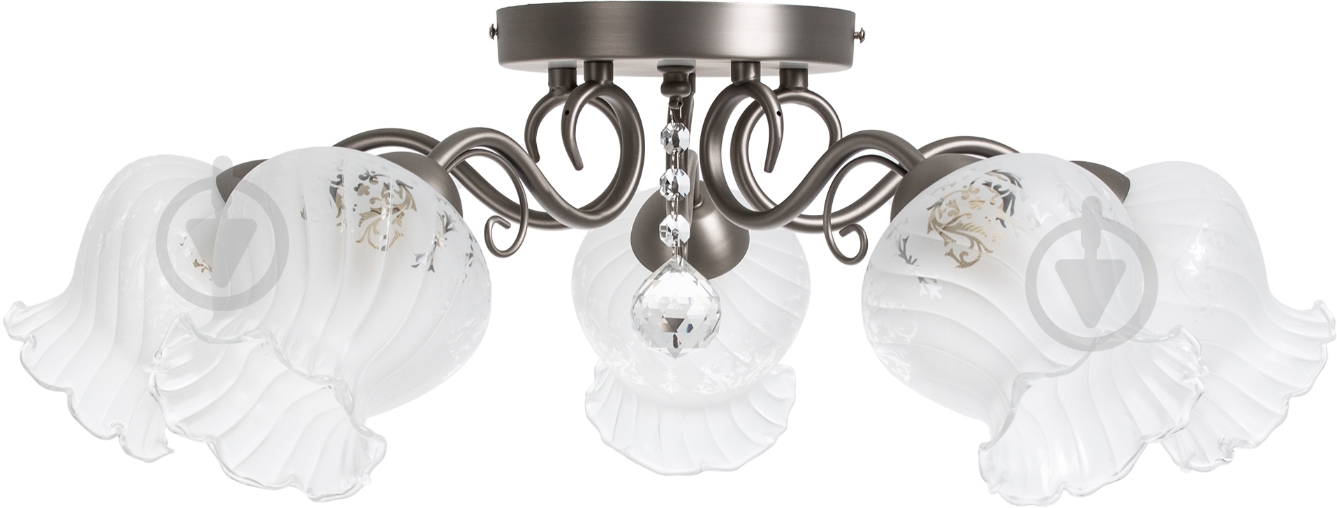 Люстра стельова Accento lighting Gracia 5xнікель/сатин ALSQ-MD37417/5 - фото 2