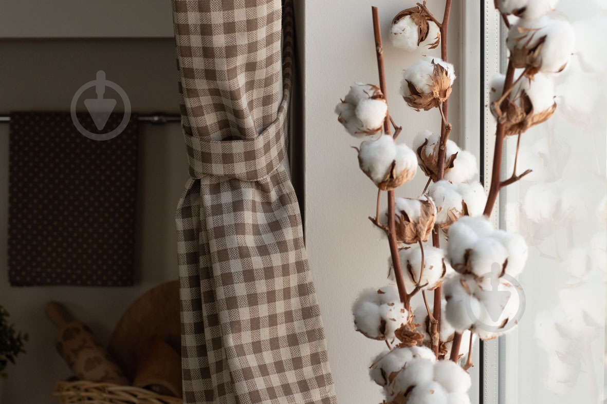 Штора Lucy бежевая клетка - фото 4 Штора Lucy бежевая клетка - фото 4