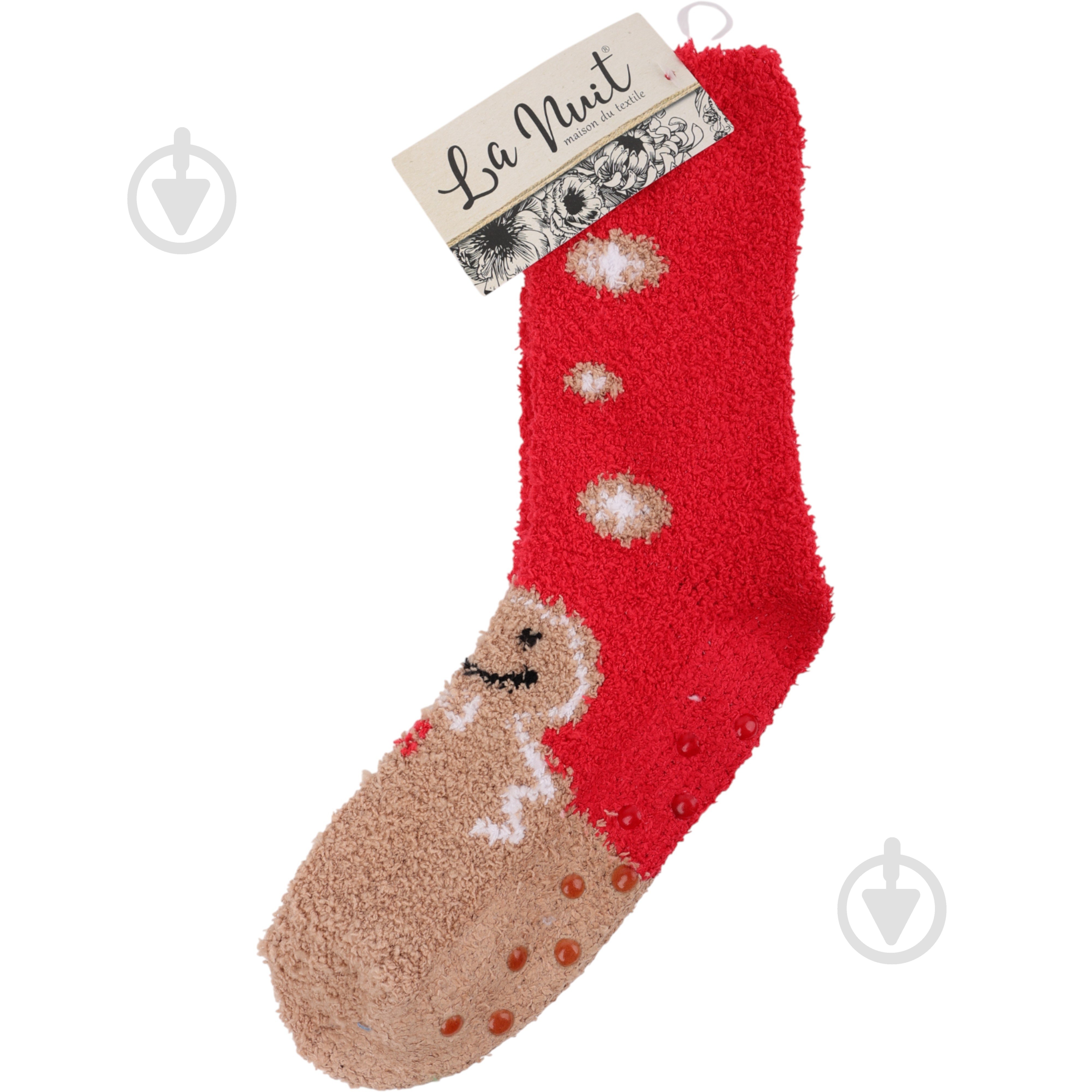 Шкарпетки жіночі La Nuit Home Пряник р.one size червоний 1 шт. - фото 2 Шкарпетки жіночі La Nuit Home Пряник р.one size червоний 1 шт. - фото 2