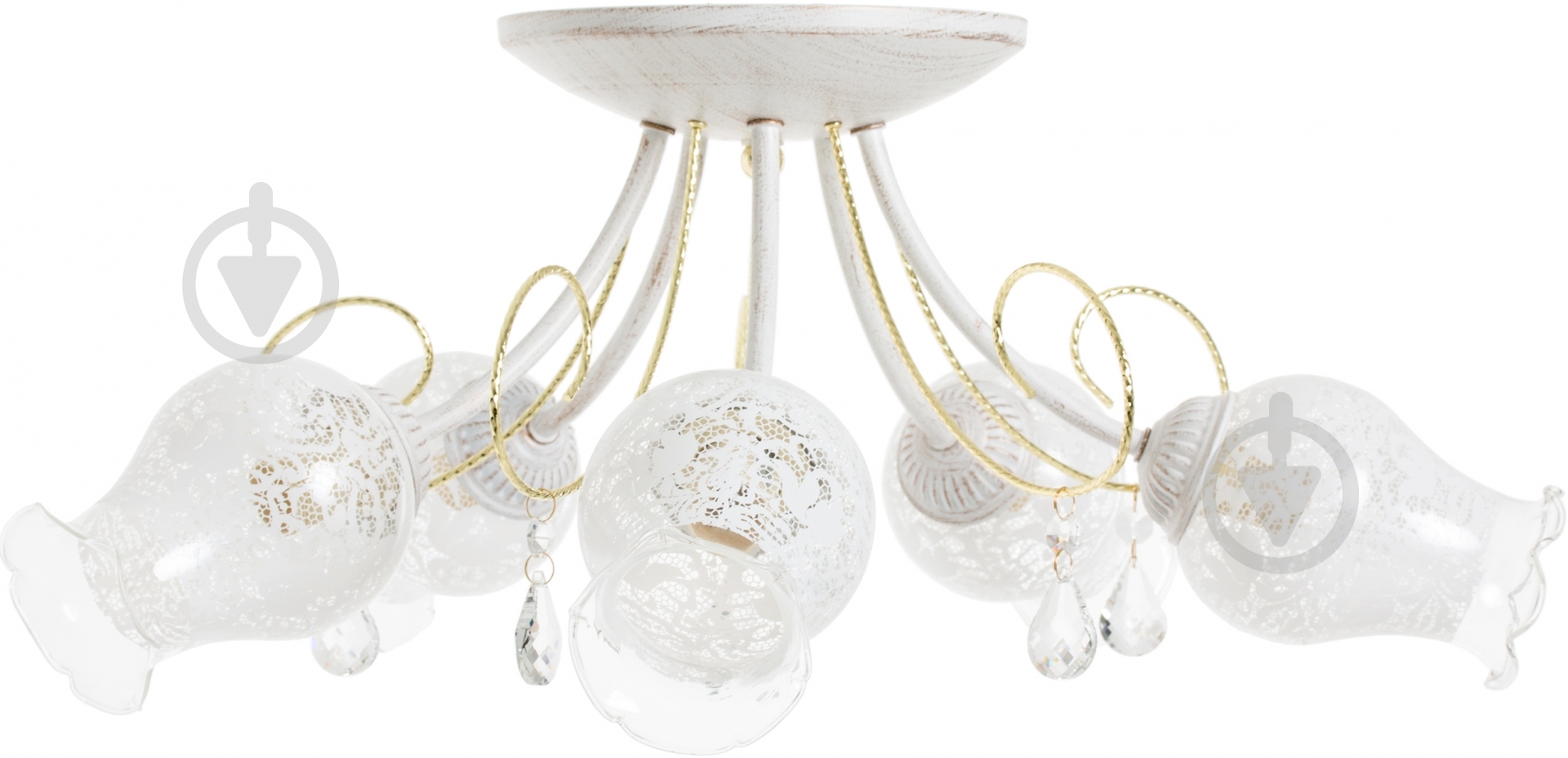 Люстра стельова Accento lighting Irida 5xE14 білий ALSQ-MD37405/5 - фото 2