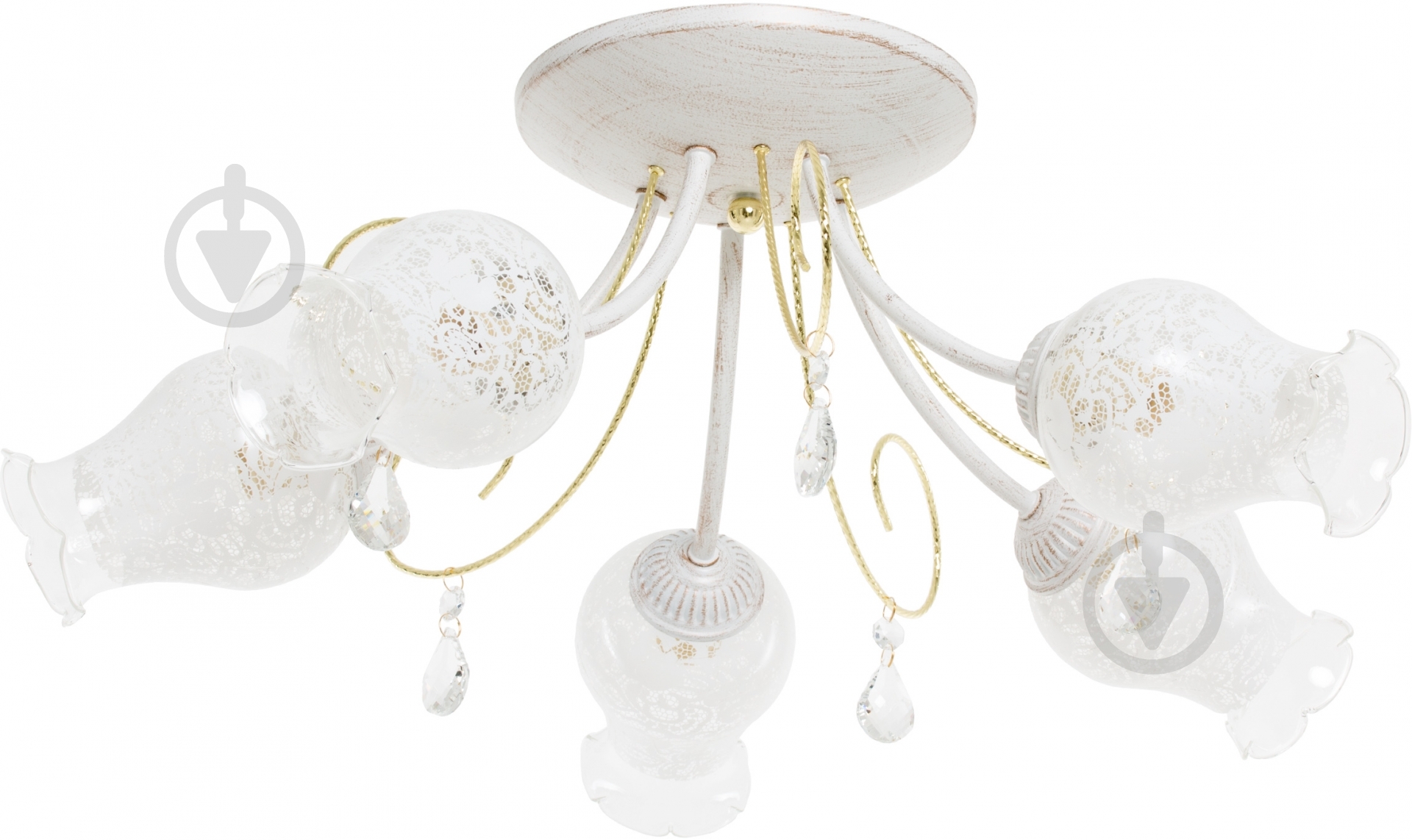Люстра стельова Accento lighting Irida 5xE14 білий ALSQ-MD37405/5 - фото 1