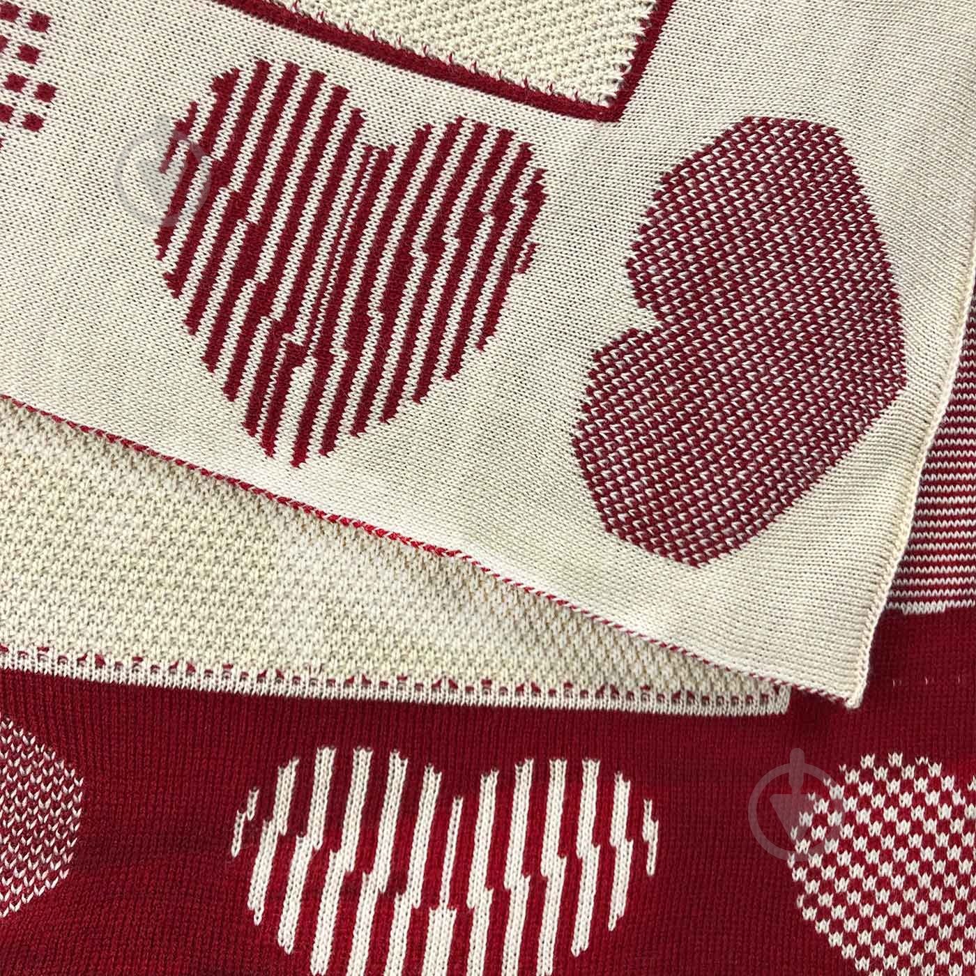 Плед Сердце 100x150 см беж Прованс - фото 3