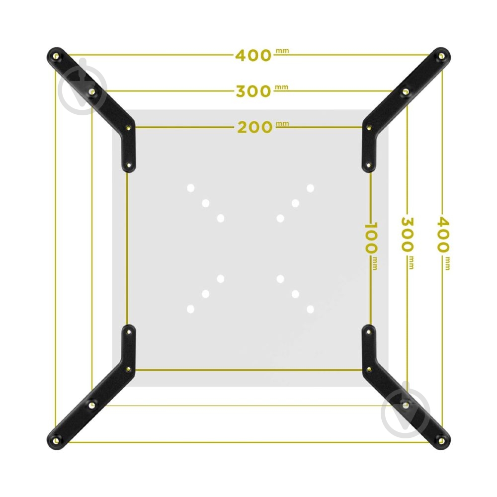 Крепеж Brateck LCD-201R фиксированные 32"-55" черный - фото 5
