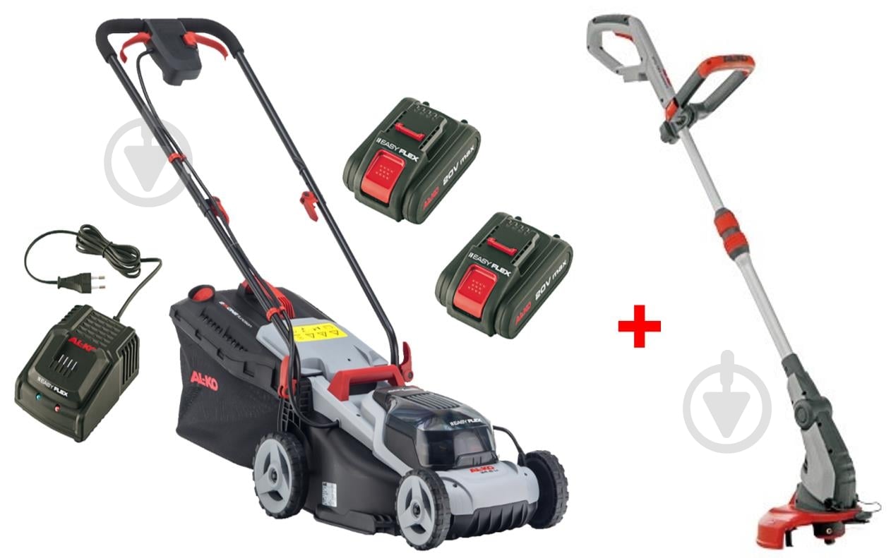 Газонокосилка аккумуляторная AL-KO Li Easy Flex (113540) + 2 аккумулятора + зарядное устройство + триммер в подарок - фото 1