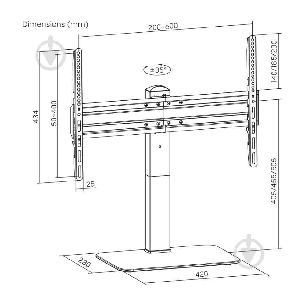 Кронштейн iTech KFS-3 поворотные 37"-70" черный - фото 13