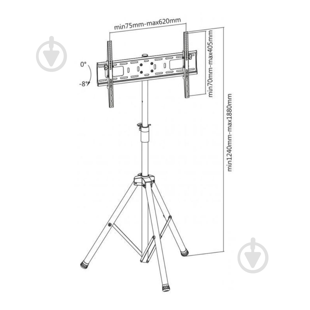 Стойка презентационная iTech FS08-46T наклонные 37"-70" черный - фото 15 Стойка презентационная iTech FS08-46T наклонные 37"-70" черный - фото 15