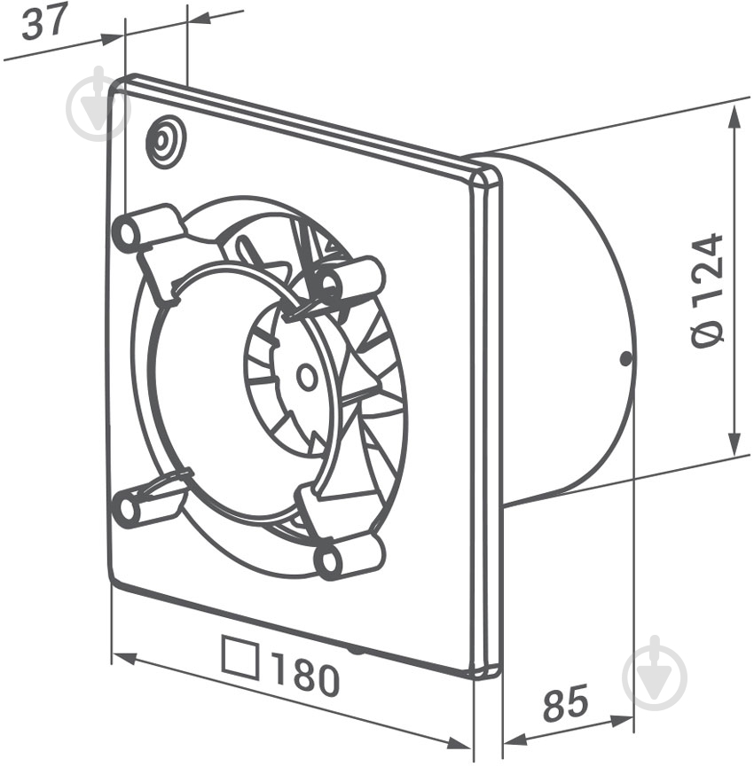 Вытяжной вентилятор Вентс 125 Ейс - фото 3