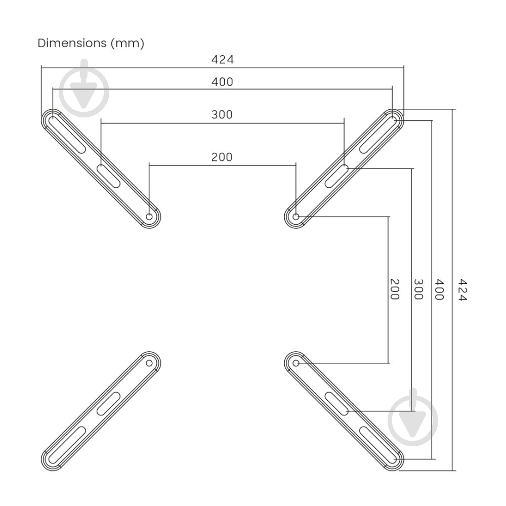 Крепеж Brateck LCD-201F фиксированные 32"-55" черный - фото 7