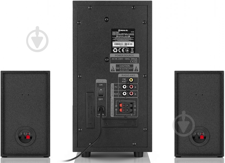 Акустична система Real-el M-555 2.1 black EL121300013 - фото 5