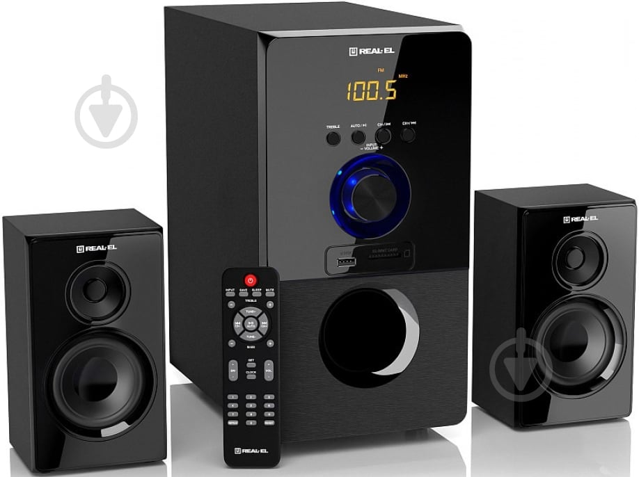 Акустична система Real-el M-555 2.1 black EL121300013 - фото 4