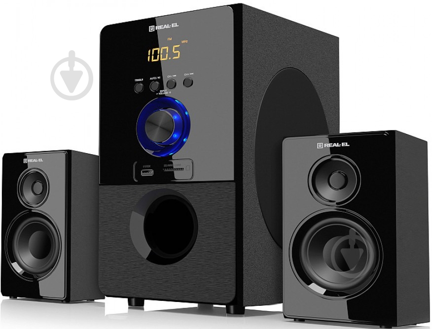 Акустична система Real-el M-555 2.1 black EL121300013 - фото 3