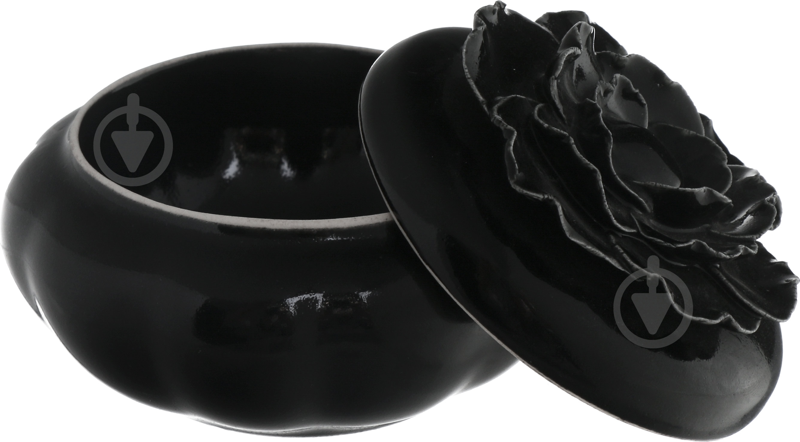 Шкатулка Пион черная - фото 2