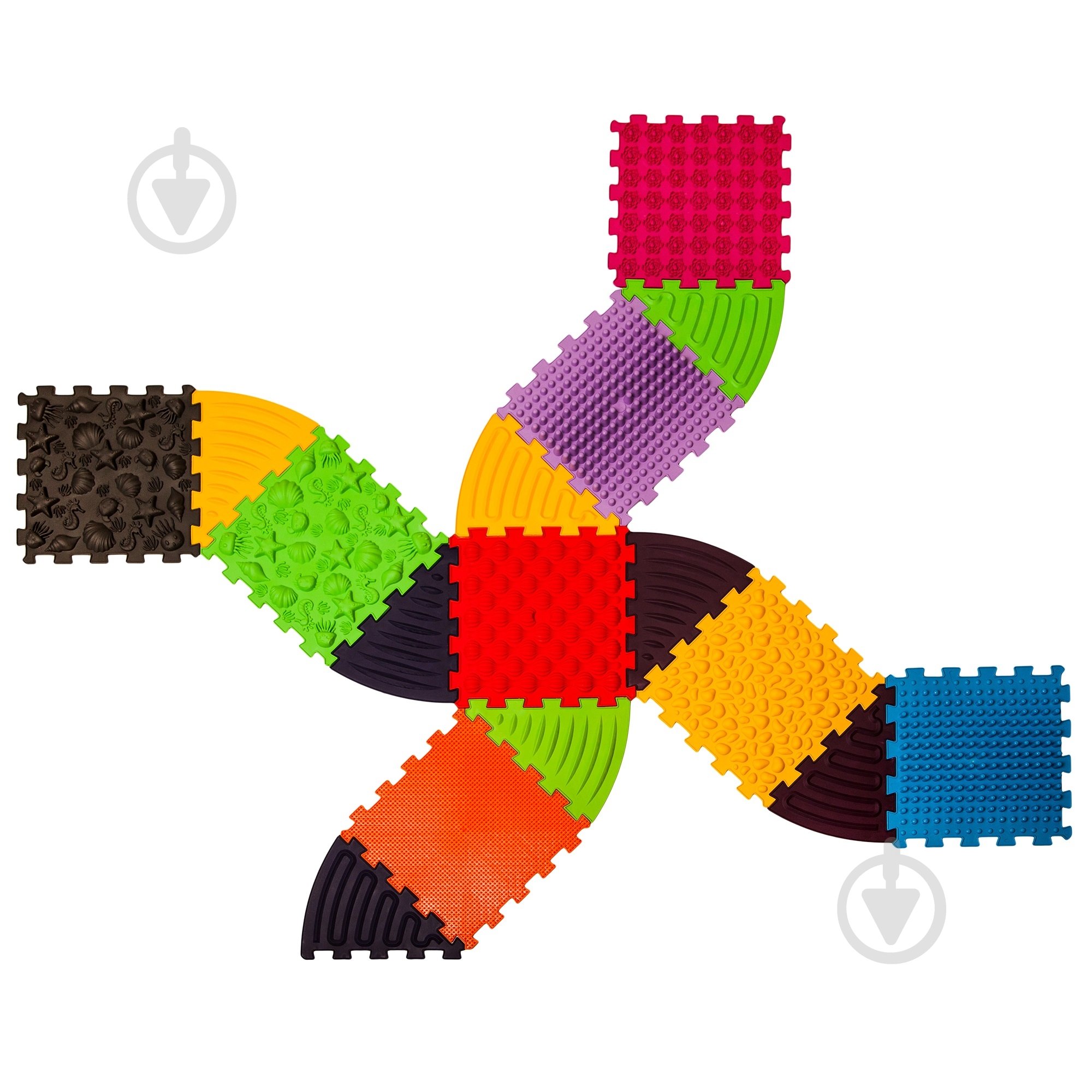 Массажный коврик Ортек Пазлы Морской 8 эл. + 8 Треугольников 12739 - фото 2 Массажный коврик Ортек Пазлы Морской 8 эл. + 8 Треугольников 12739 - фото 2