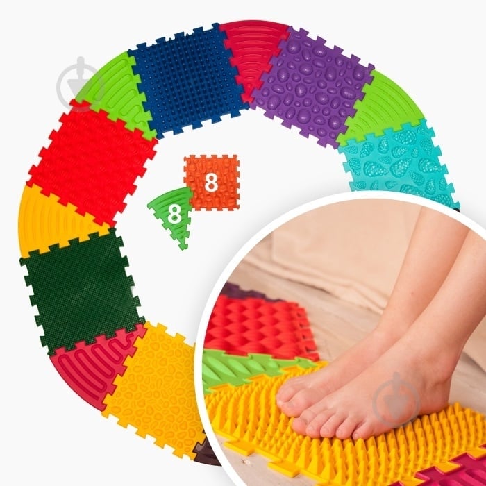 Массажный коврик Ортек Пазлы 8 эл. + 8 Треугольников 12732 - фото 1 Массажный коврик Ортек Пазлы 8 эл. + 8 Треугольников 12732 - фото 1