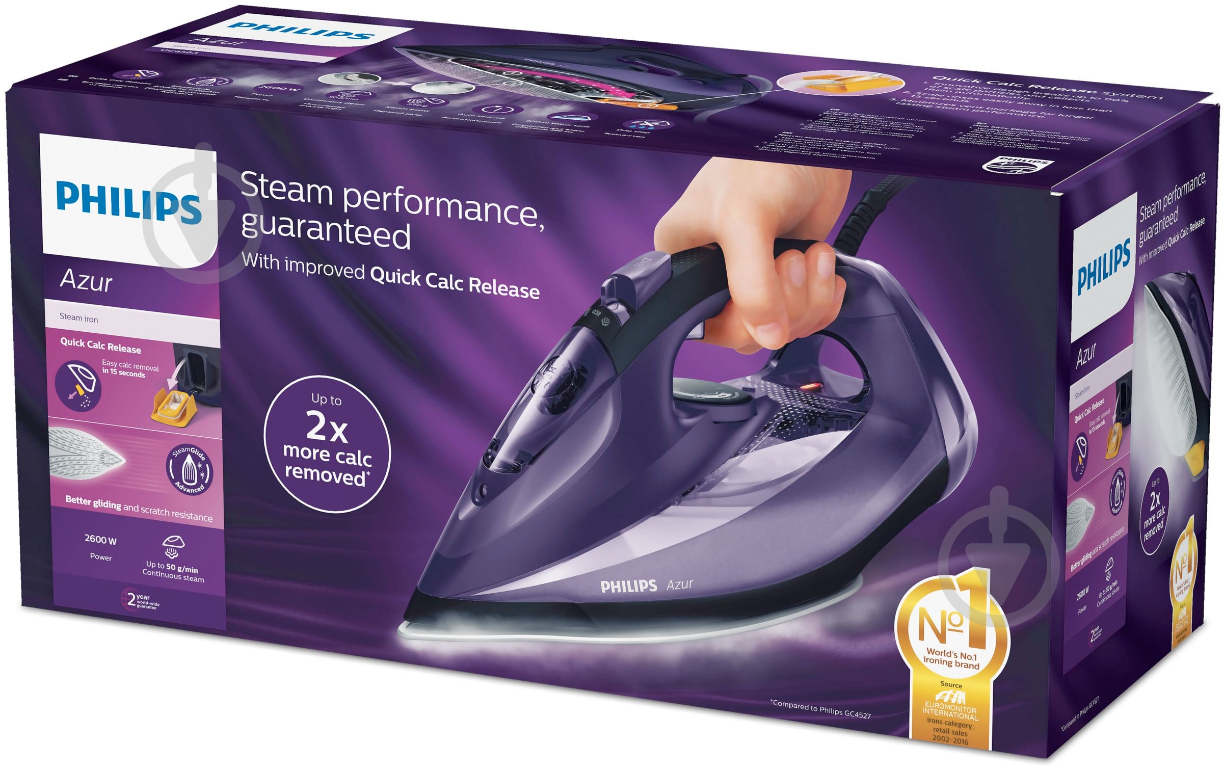 Утюг Philips Azur GC4563/30 - фото 9 Утюг Philips Azur GC4563/30 - фото 9