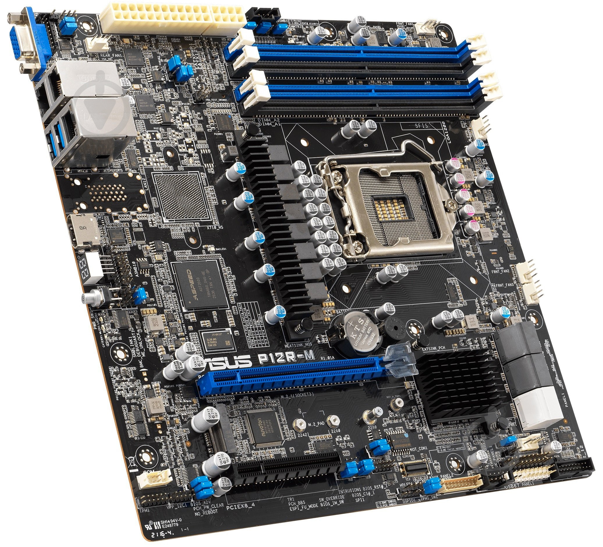 Серверная материнская плата Asus P12R-M (Socket 1200, micro ATX) - фото 2