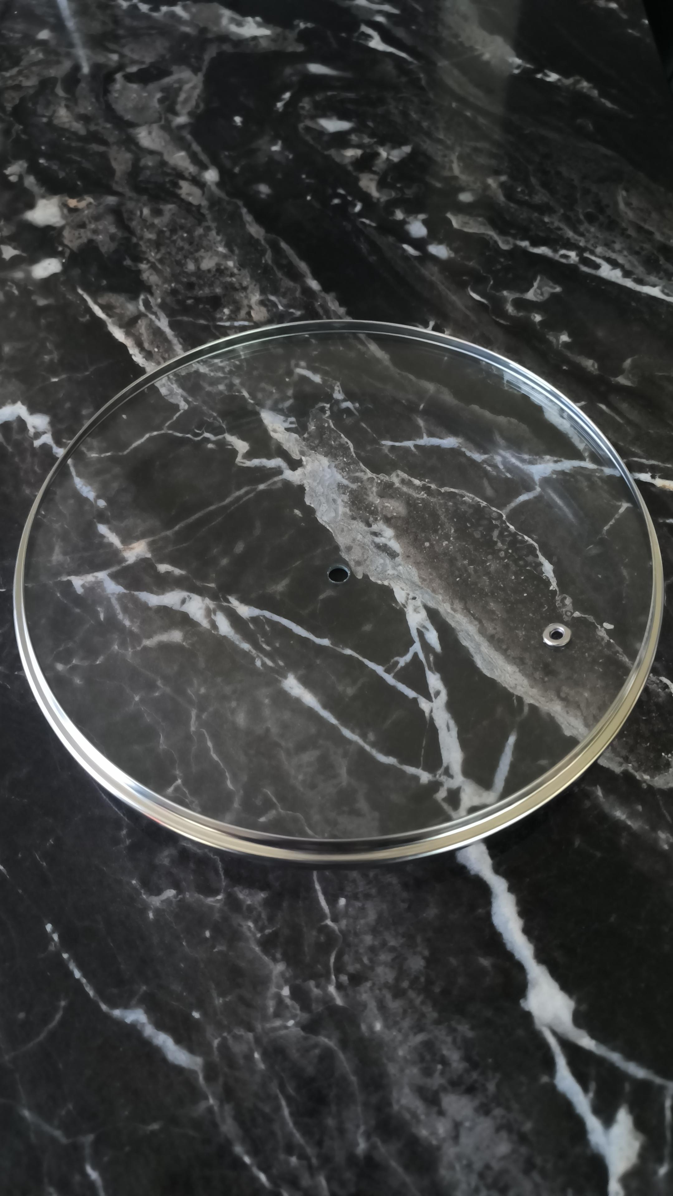 Крышка для посуды стеклянная Dynasty с металлическим ободком 16 см в реальных условиях использования от пользователя Станислав..