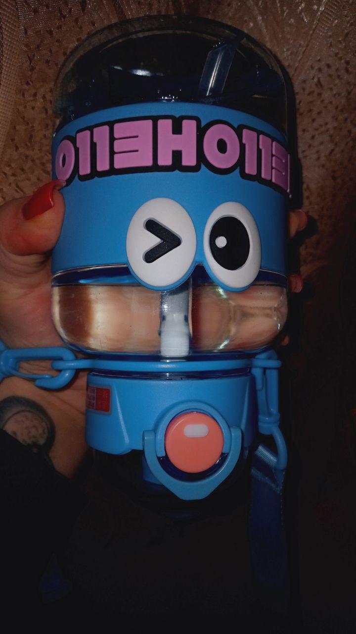 Пляшка для води HELLO-HELLO із трубочкою 680 мл Блакитний (HP-14-46BL) у реальних умовах використання від користувача Ольга.