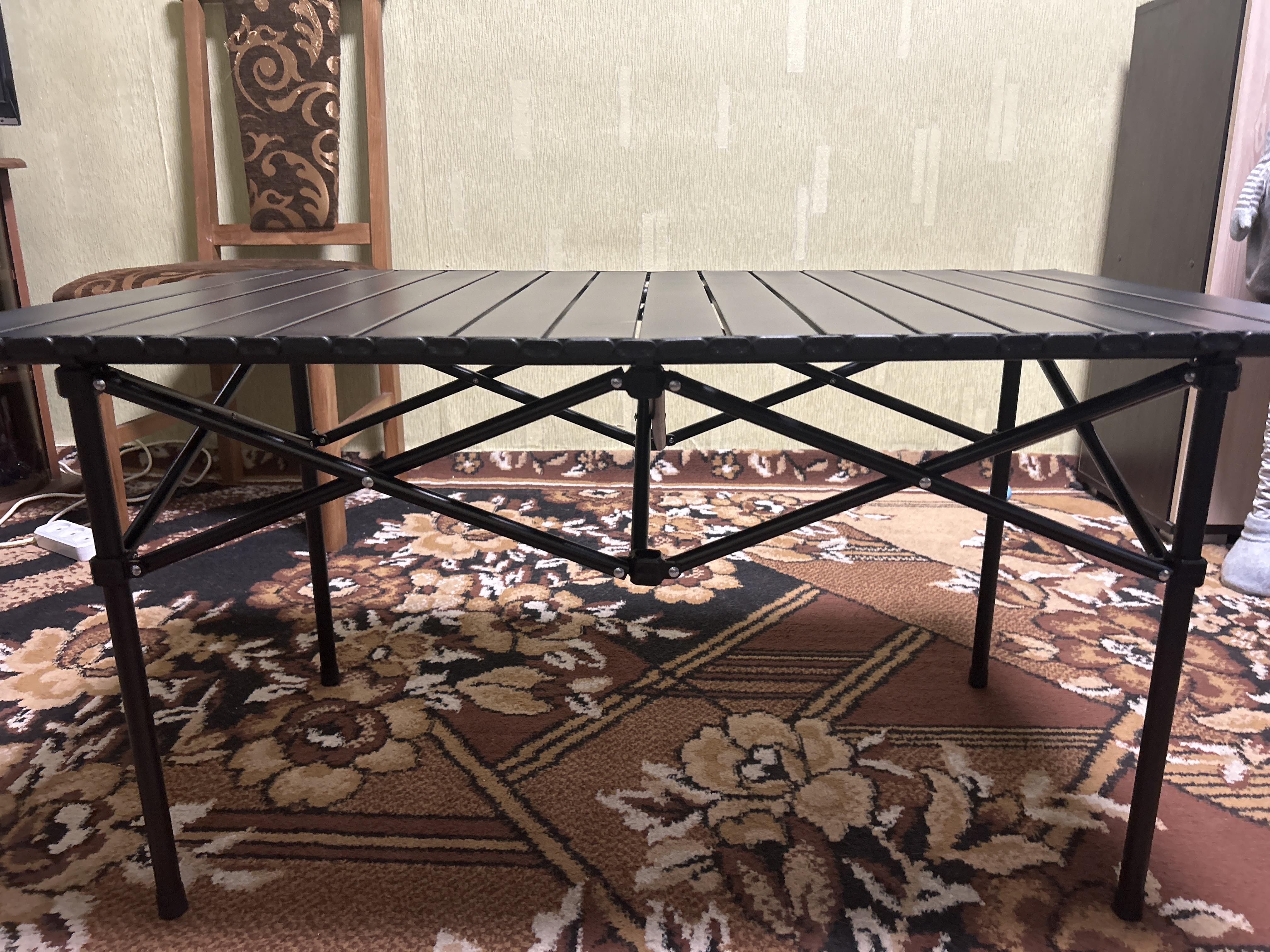 Фото: Стол туристический складной в чехле XPRO 95х57х50 см Черный (43700-_826), отправлено покупателем Роман Стол туристический складной в чехле XPRO 95х57х50 см Черный (43700-_826) в реальных условиях использования от покупателя Роман.