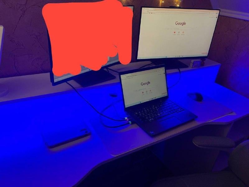 Фото: Компьютерный стол игровой ЛазерХаб с надстройкой и LED подсветкой Белый (MS907-2), отправлено покупателем Єлизавета Компьютерный стол игровой ЛазерХаб с надстройкой и LED подсветкой Белый (MS907-2) в реальных условиях использования от покупателя Єлизавета.