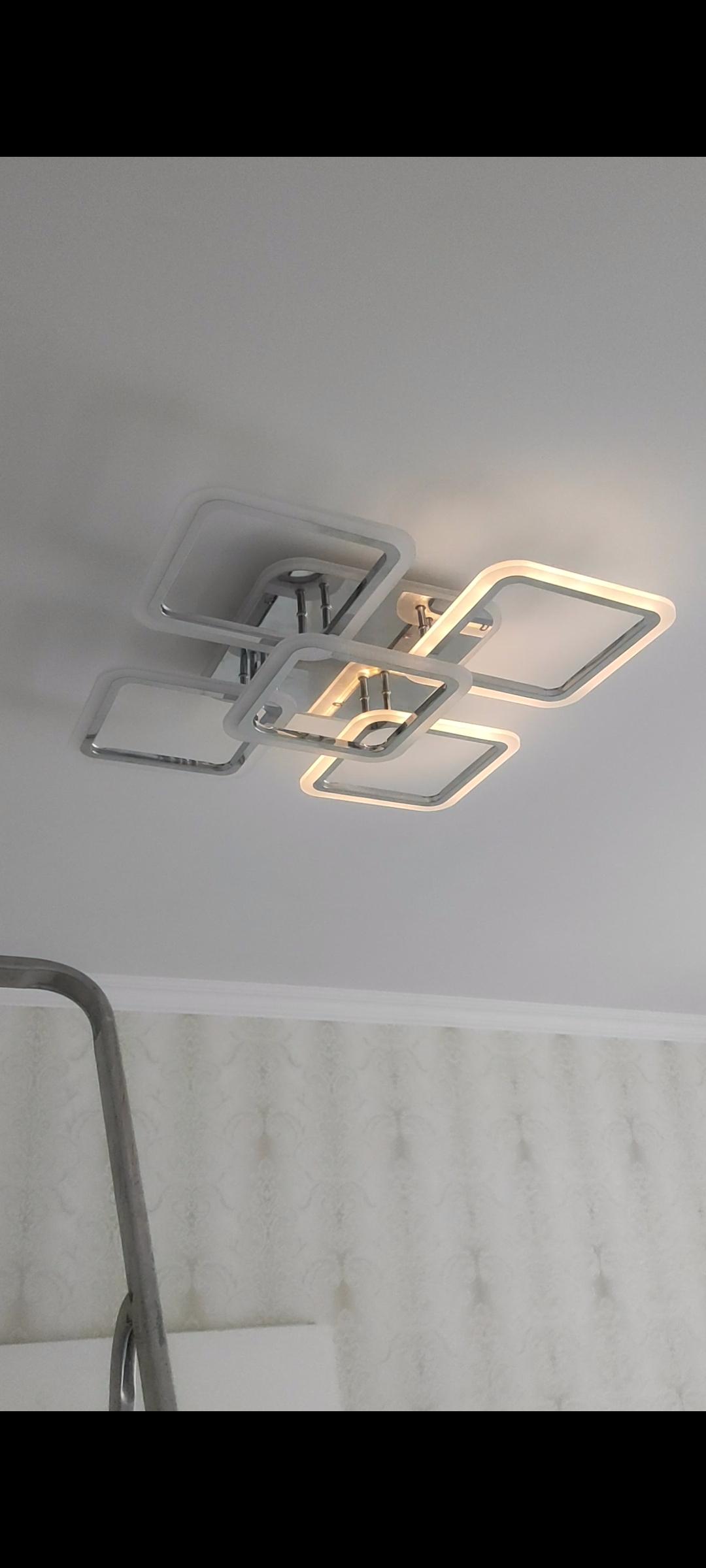 Світильник світлодіодний Accento lighting 4 S RGB Neomi з пультом ДК 105 Вт хром 2800-6000 К у реальних умовах використання від користувача Сергій.