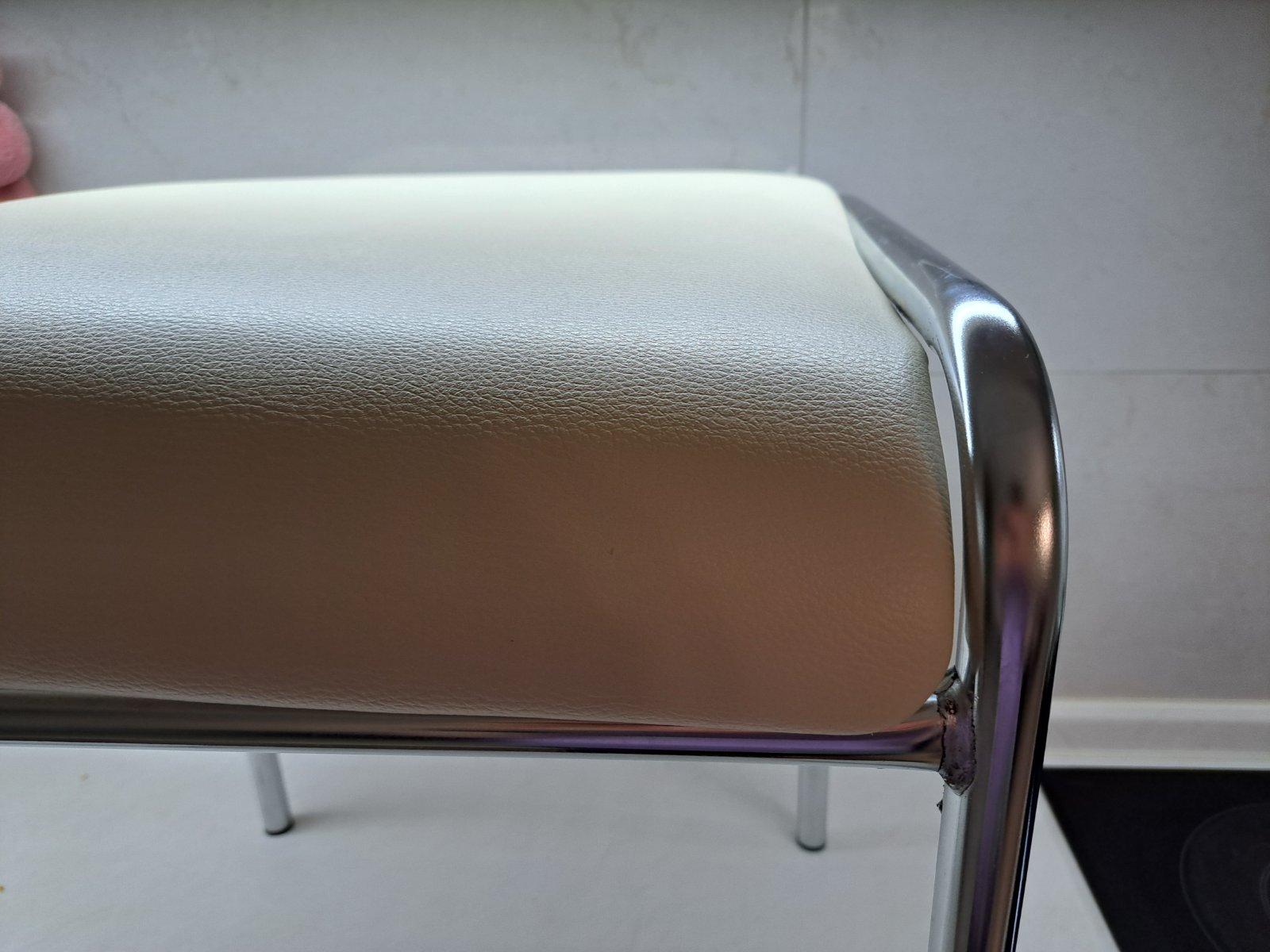 Стул Nowy Styl CADDY chrome (BOX) (CH) V-18 молочный / хром в реальных условиях использования от покупателя Стефанюк.