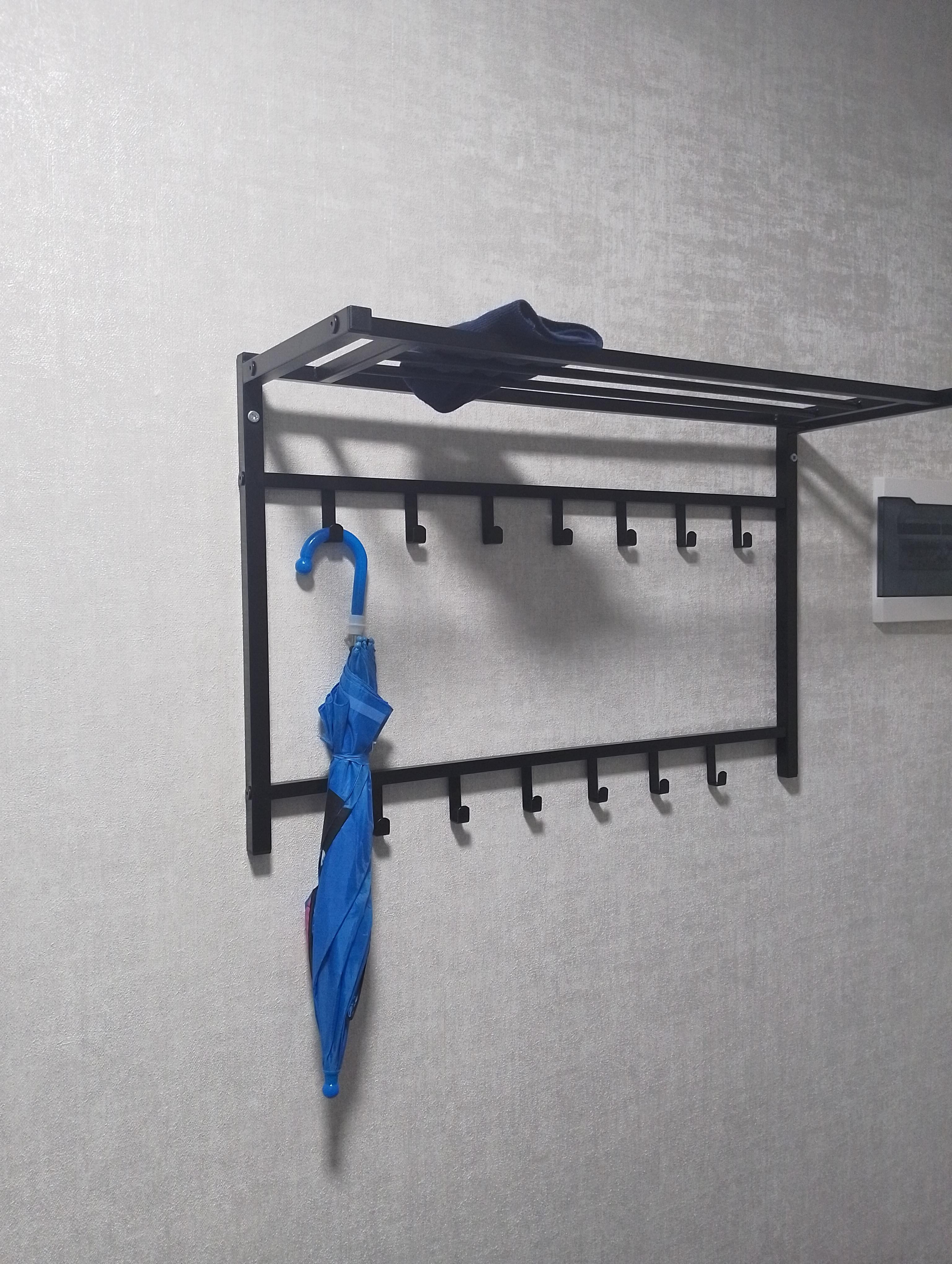 Вешалка настенная Н2 металлическая 80 см Черный в реальных условиях использования от покупателя Володимир.
