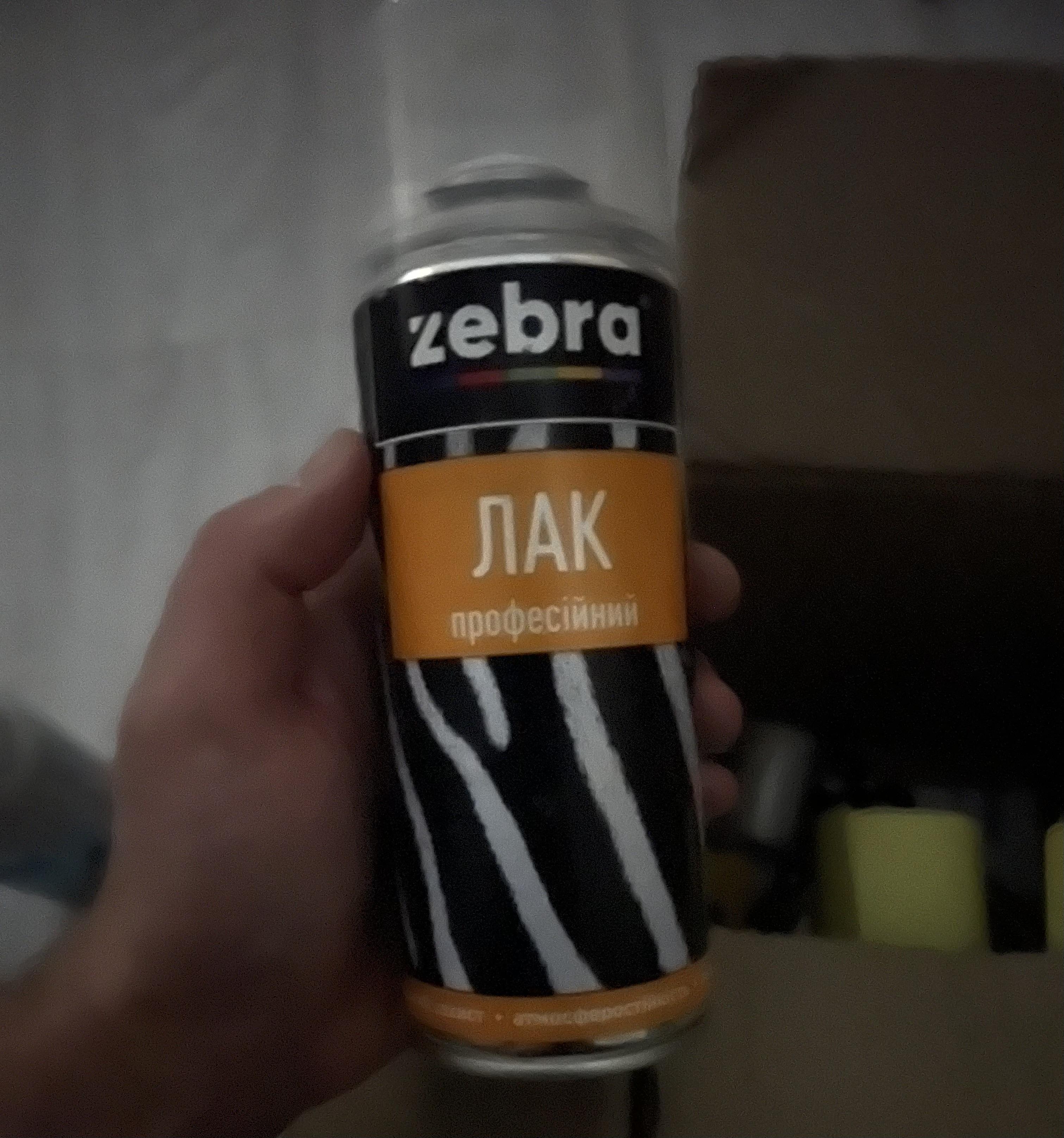 Лак аэрозольный ZEBRA профессиональный прозрачный мат 400 мл в реальных условиях использования от пользователя Сергій.