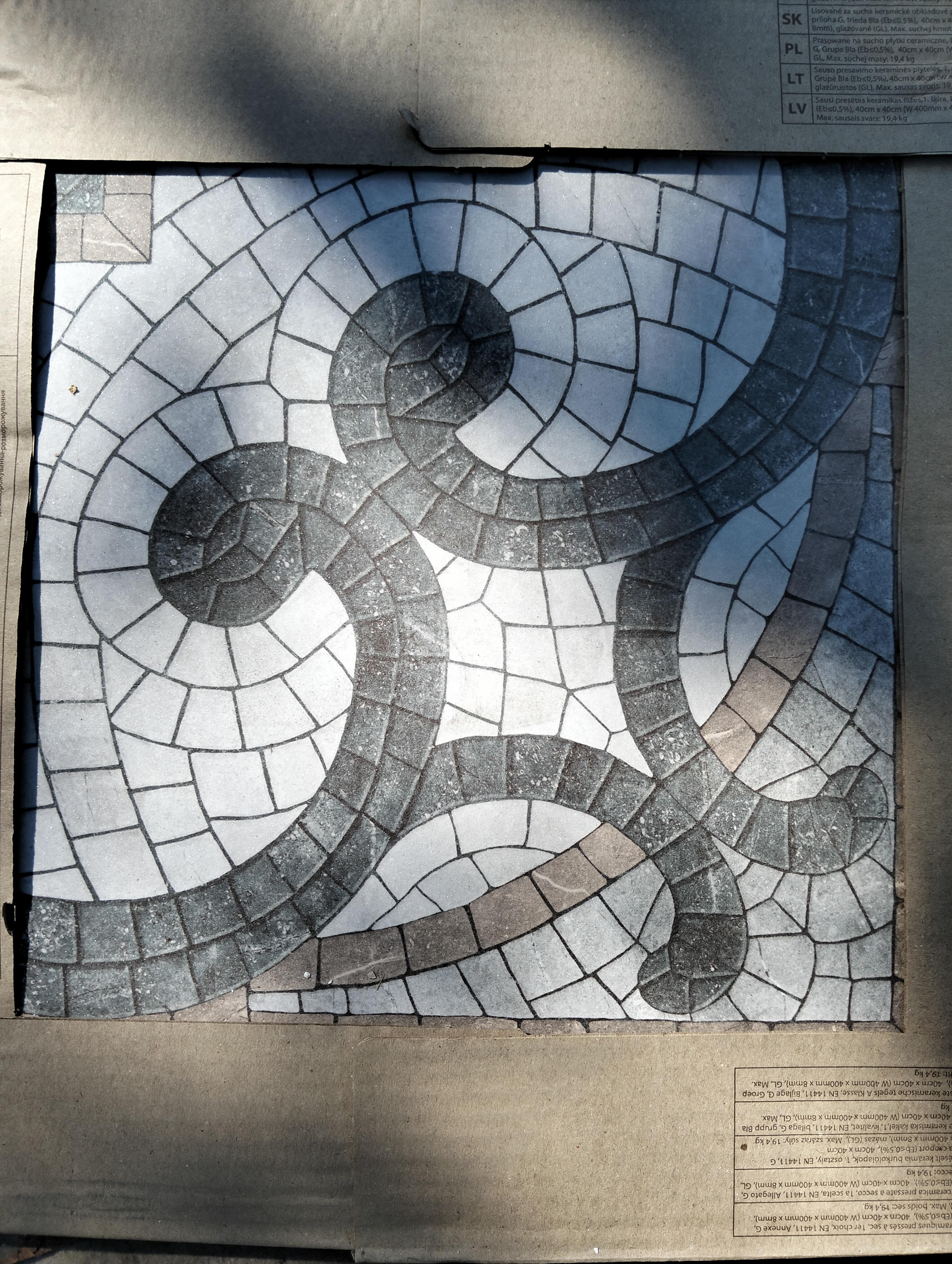 Плитка Golden Tile Edward mix EDБ830 40х40 см в реальных условиях использования от пользователя Ольга.