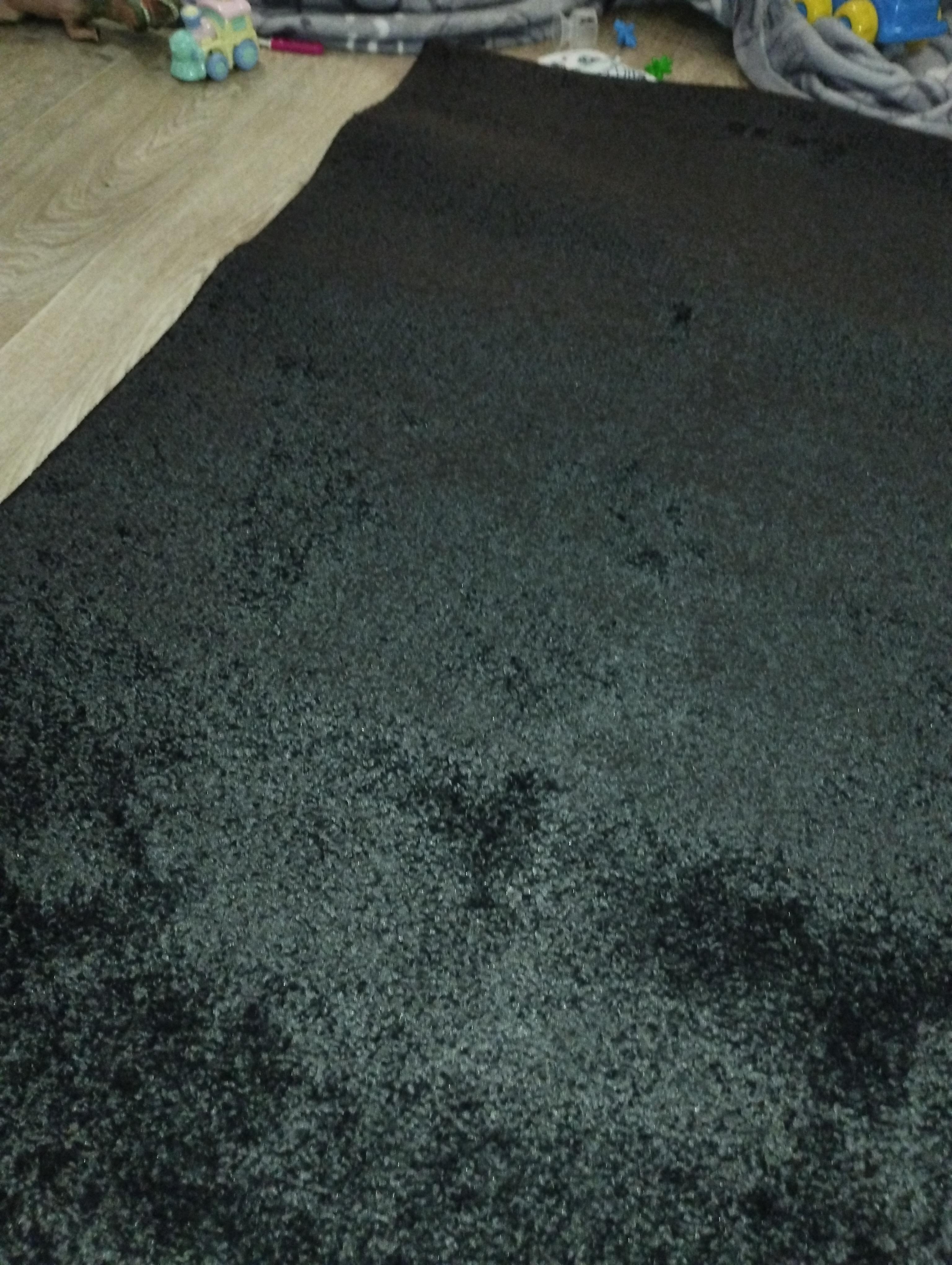 Ковер Karat Carpet Future 0.8x1.5 м Graphite СТОК в реальных условиях использования от покупателя Сабина.
