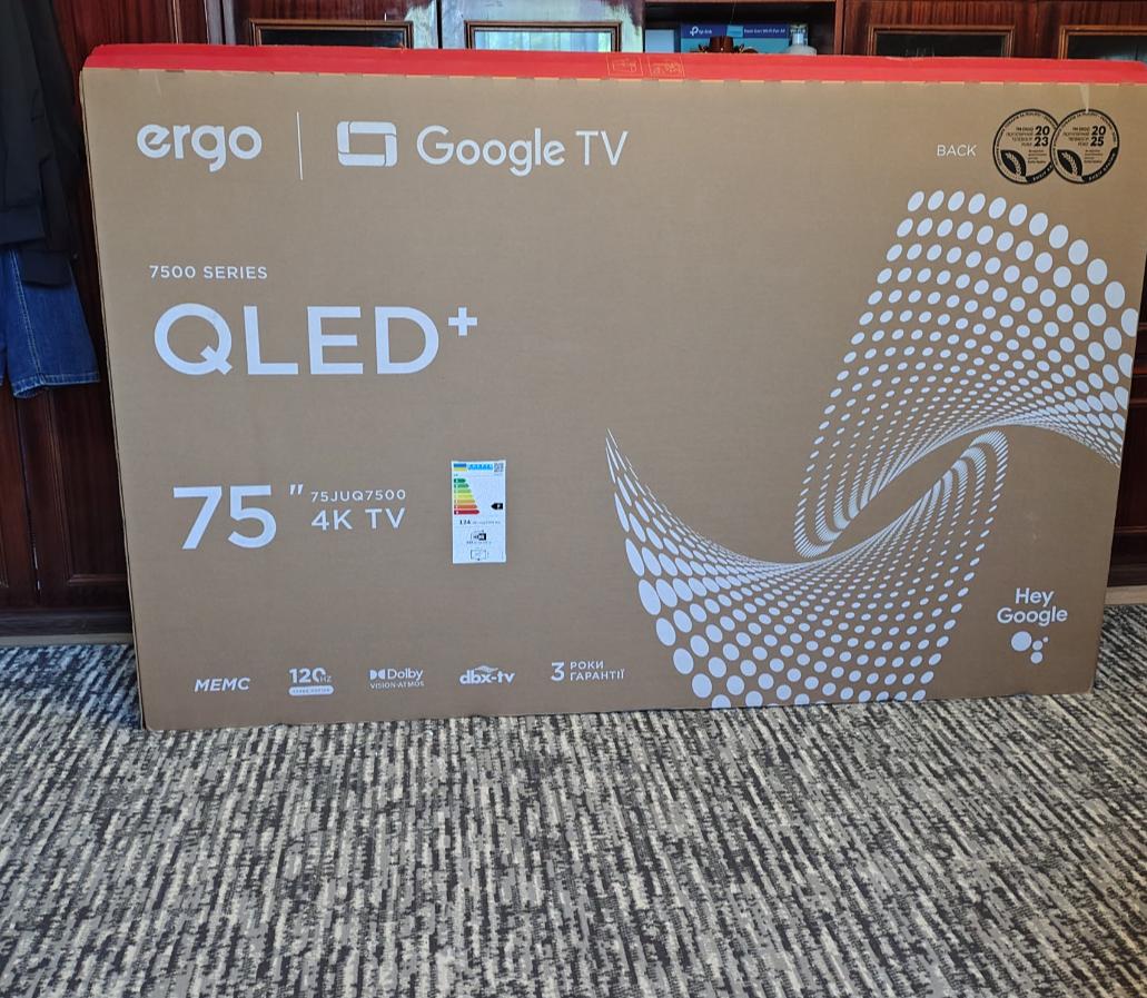 Телевизор Ergo 75JUQ7500 в реальных условиях использования от покупателя Олександр.