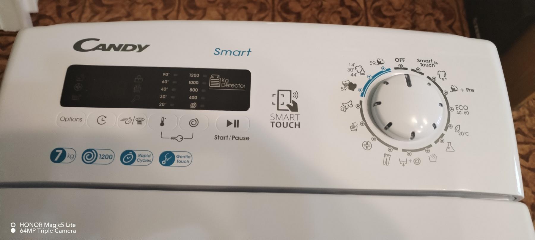 Фото: Стиральная машина Candy CSTG 272DVET/1-9, отправлено покупателем Вадим Стиральная машина Candy CSTG 272DVET/1-9 в реальных условиях использования от покупателя Вадим.