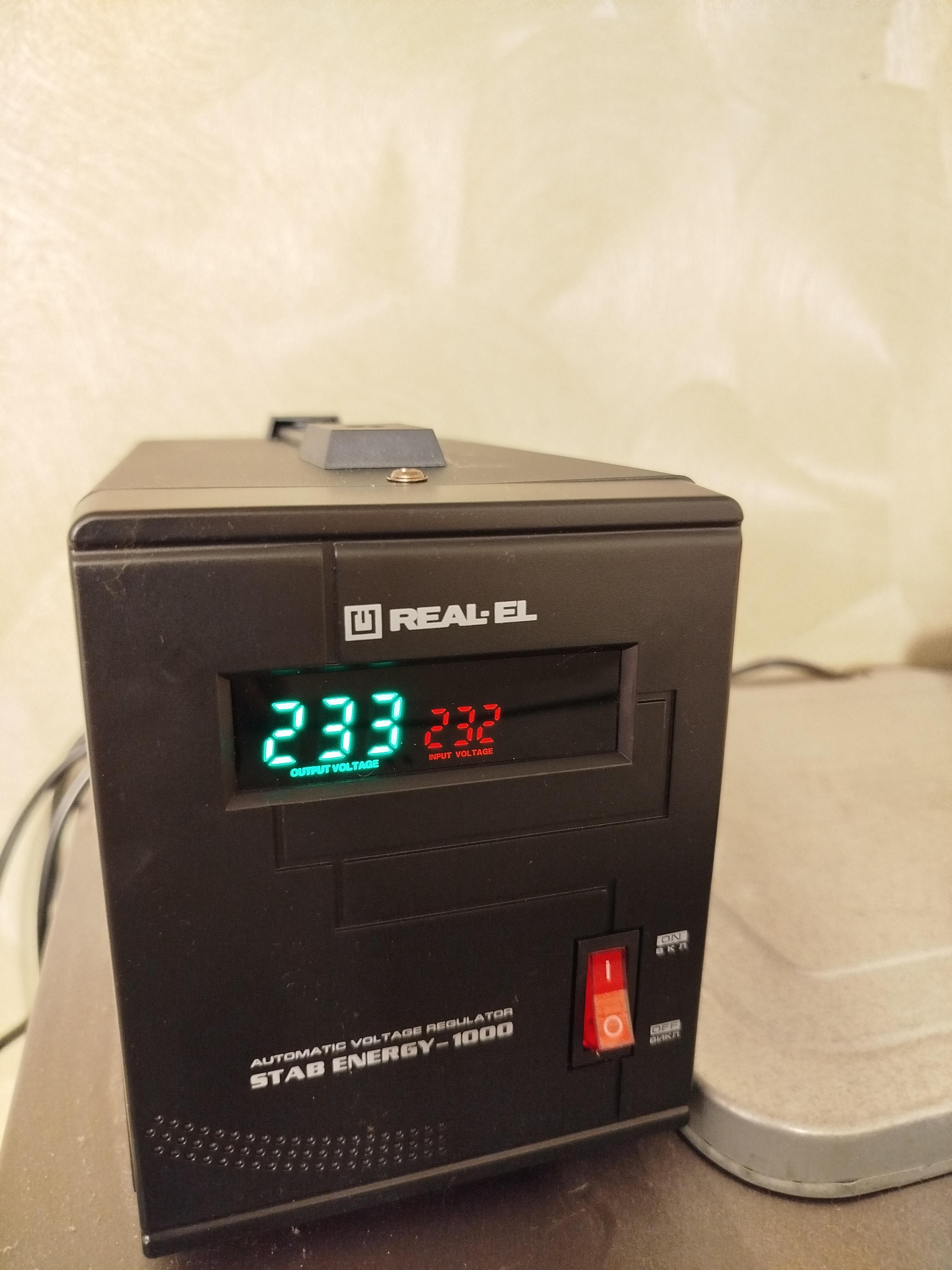 Стабилизатор напряжения Real-el STAB Energy-1000 в реальных условиях использования от пользователя Павло.