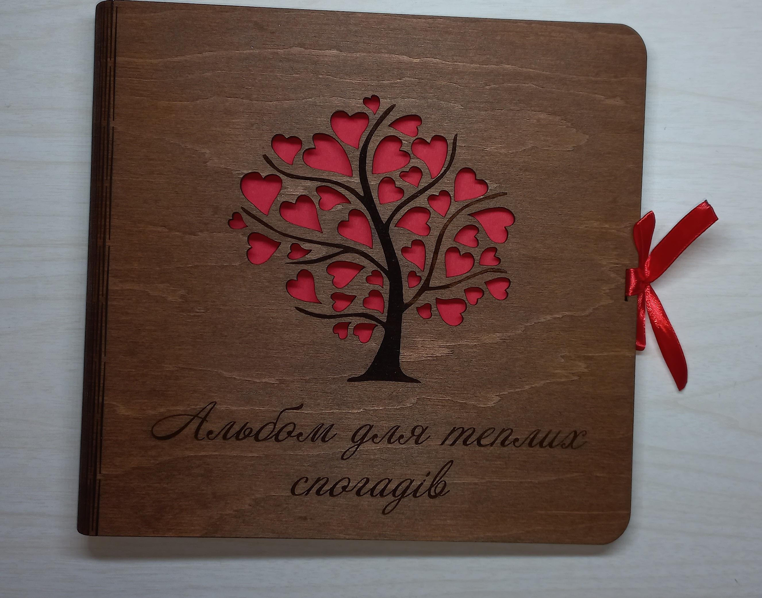 Фото: Фотоальбом из дерева "Альбом для теплих спогадів", отправлено покупателем Ольга Фотоальбом из дерева "Альбом для теплих спогадів" в реальных условиях использования от покупателя Ольга.