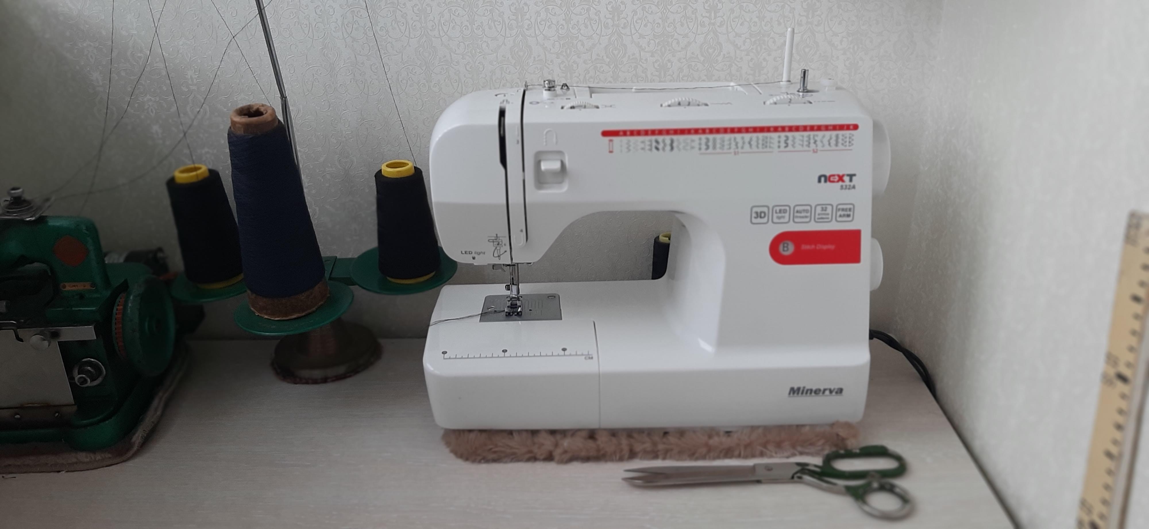 Фото: Швейная машина Minerva Next 532A, отправлено покупателем Тетяна Швейная машина Minerva Next 532A в реальных условиях использования от покупателя Тетяна.