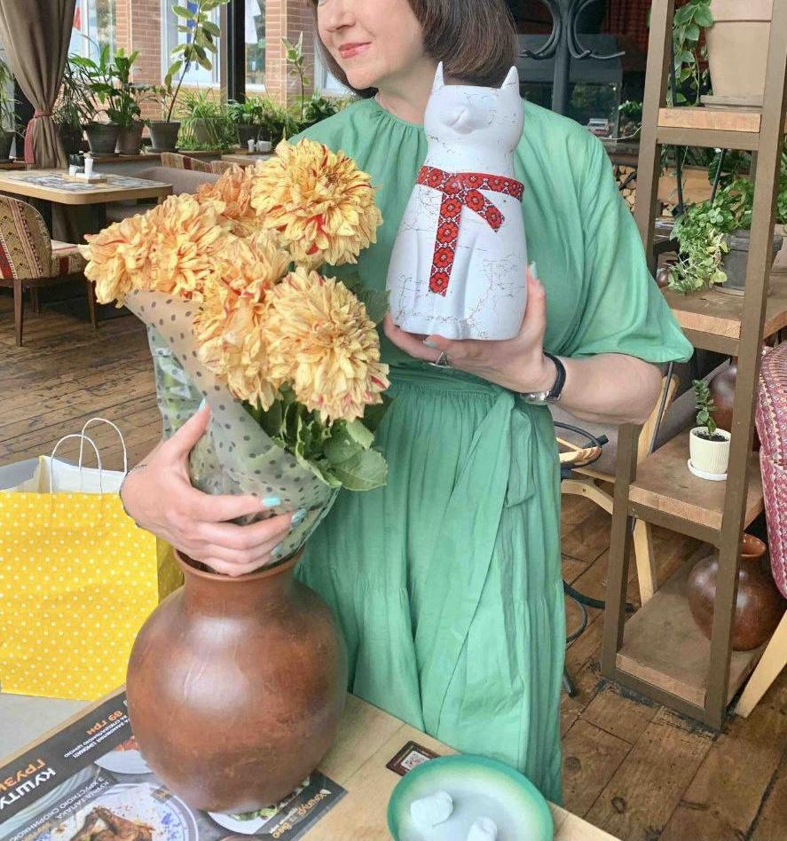 Ваза Кот керамика 26 см (14933707) в реальных условиях использования от пользователя Вікторія.