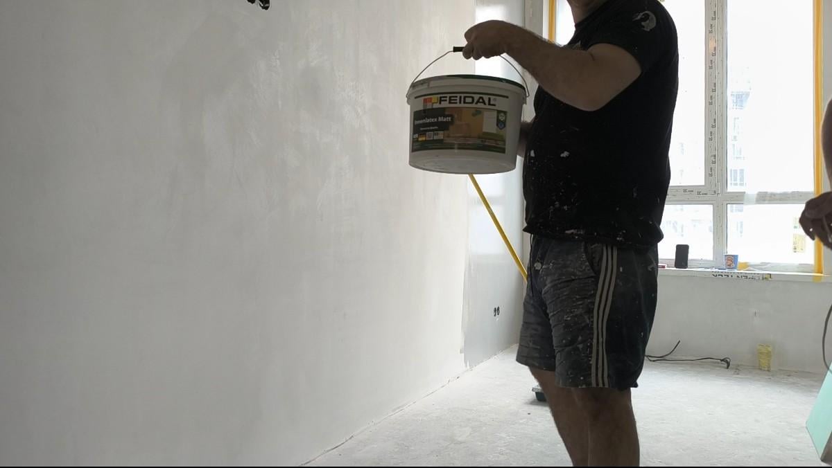 Фарба латексна Feidal Innenlatex Matt глибокий мат білий 10 л у реальних умовах використання від користувача Андрій.