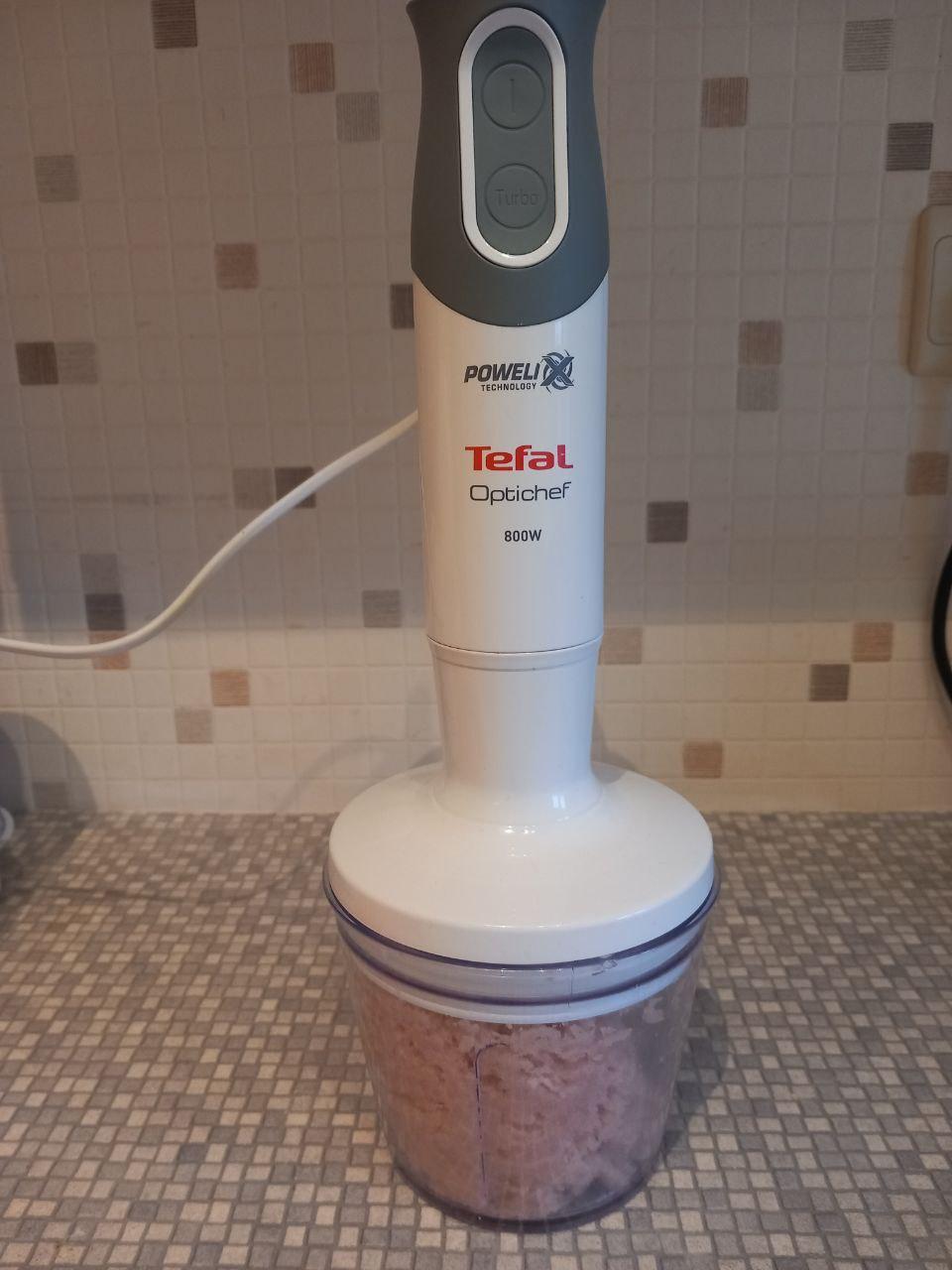 Блендер заглибний Tefal OPTICHEF HB643138 белый с серым у реальних умовах використання від користувача Ольга Король.