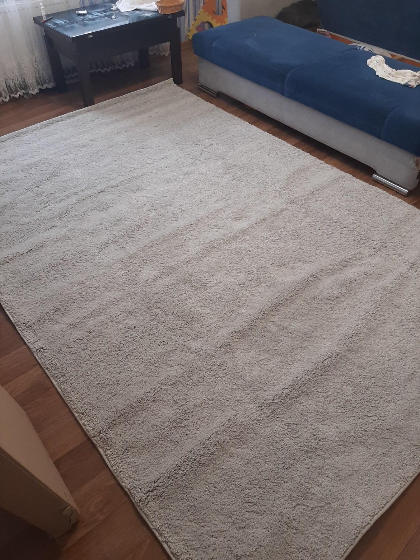Ковер Karat Carpet Luxury 2x3 м Light Gray СТОК в реальных условиях использования от покупателя Кристина.